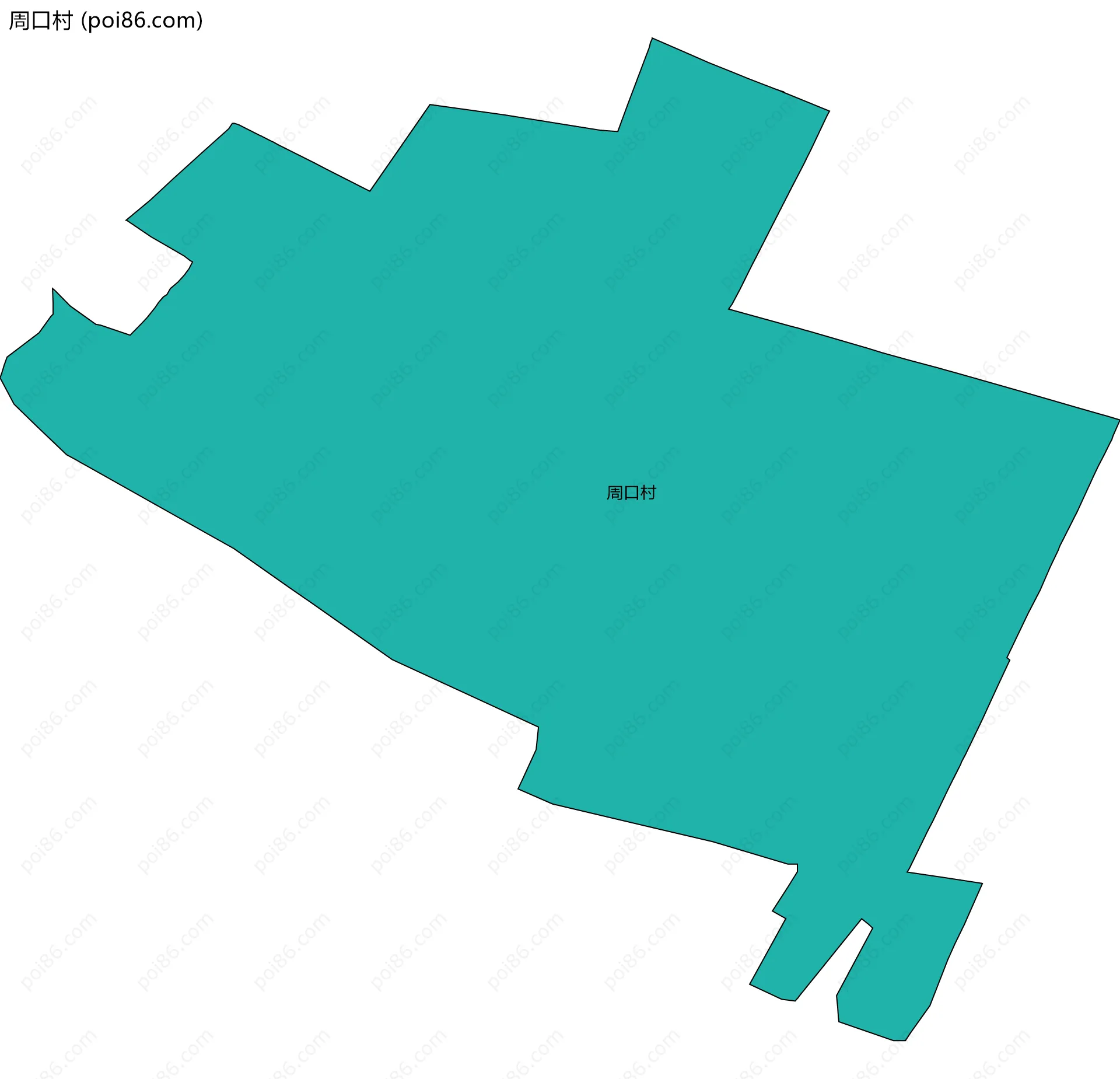 周口村边界地图