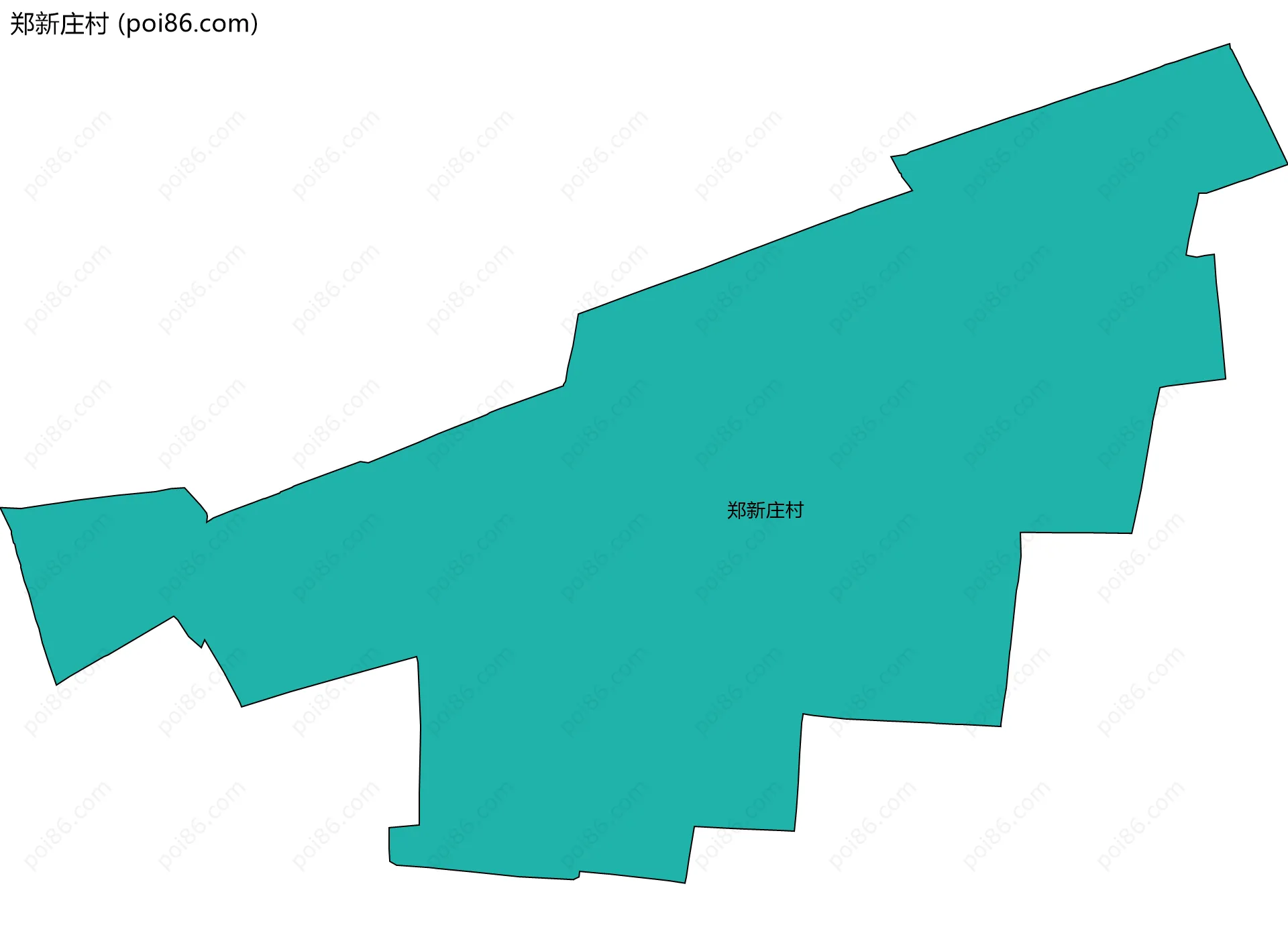 郑新庄村边界地图