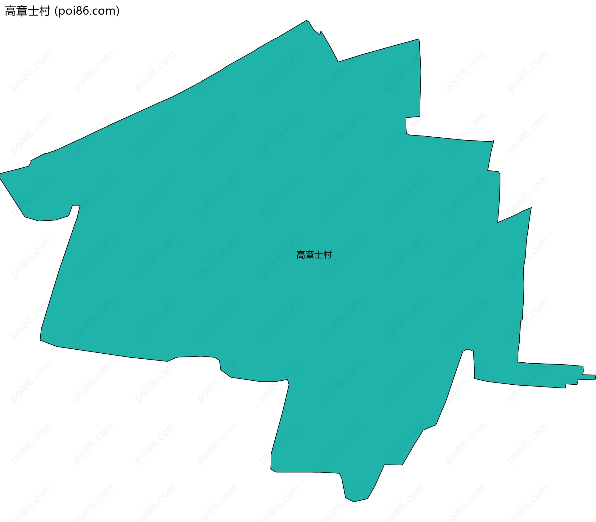 高章士村边界地图