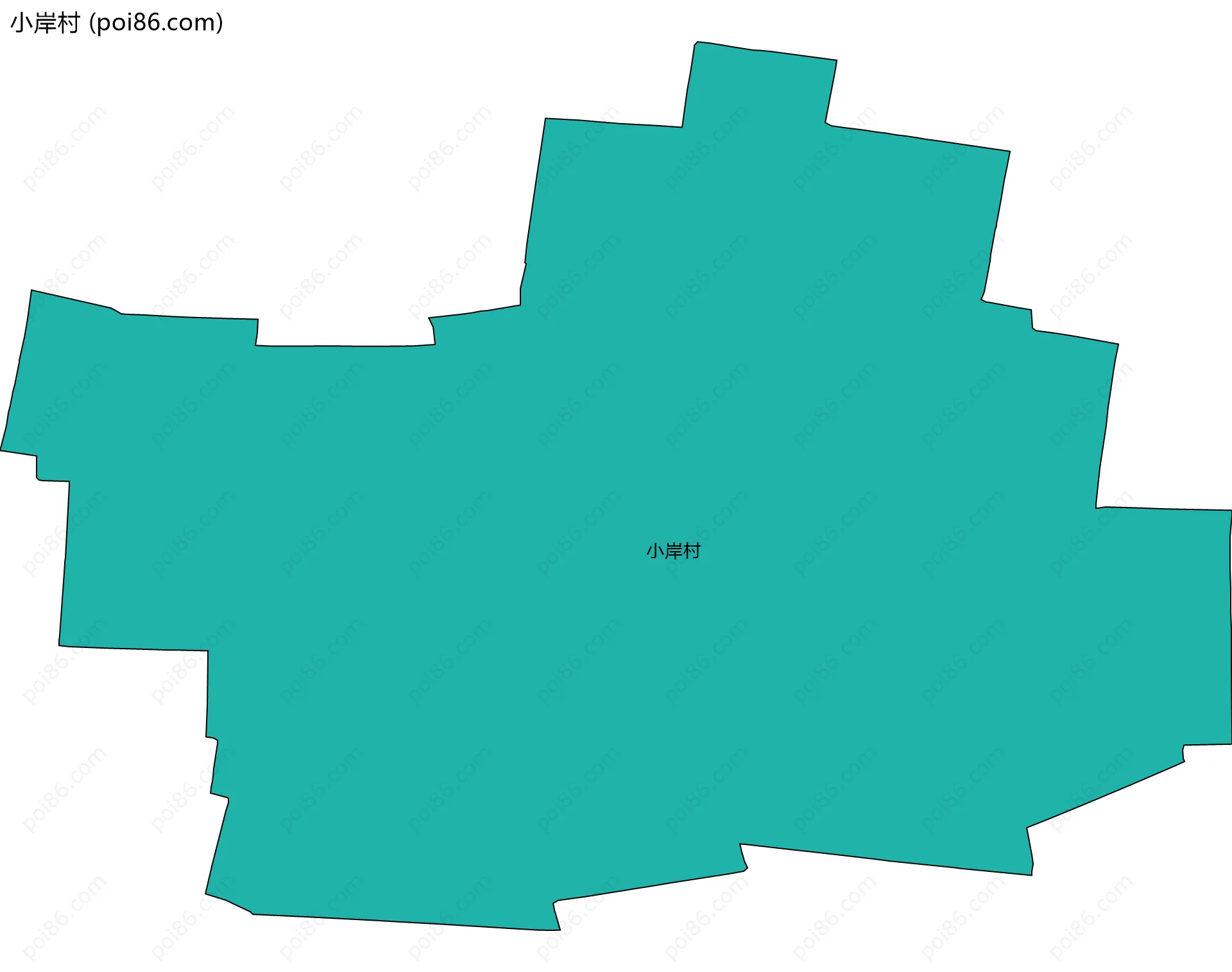 小岸村边界地图