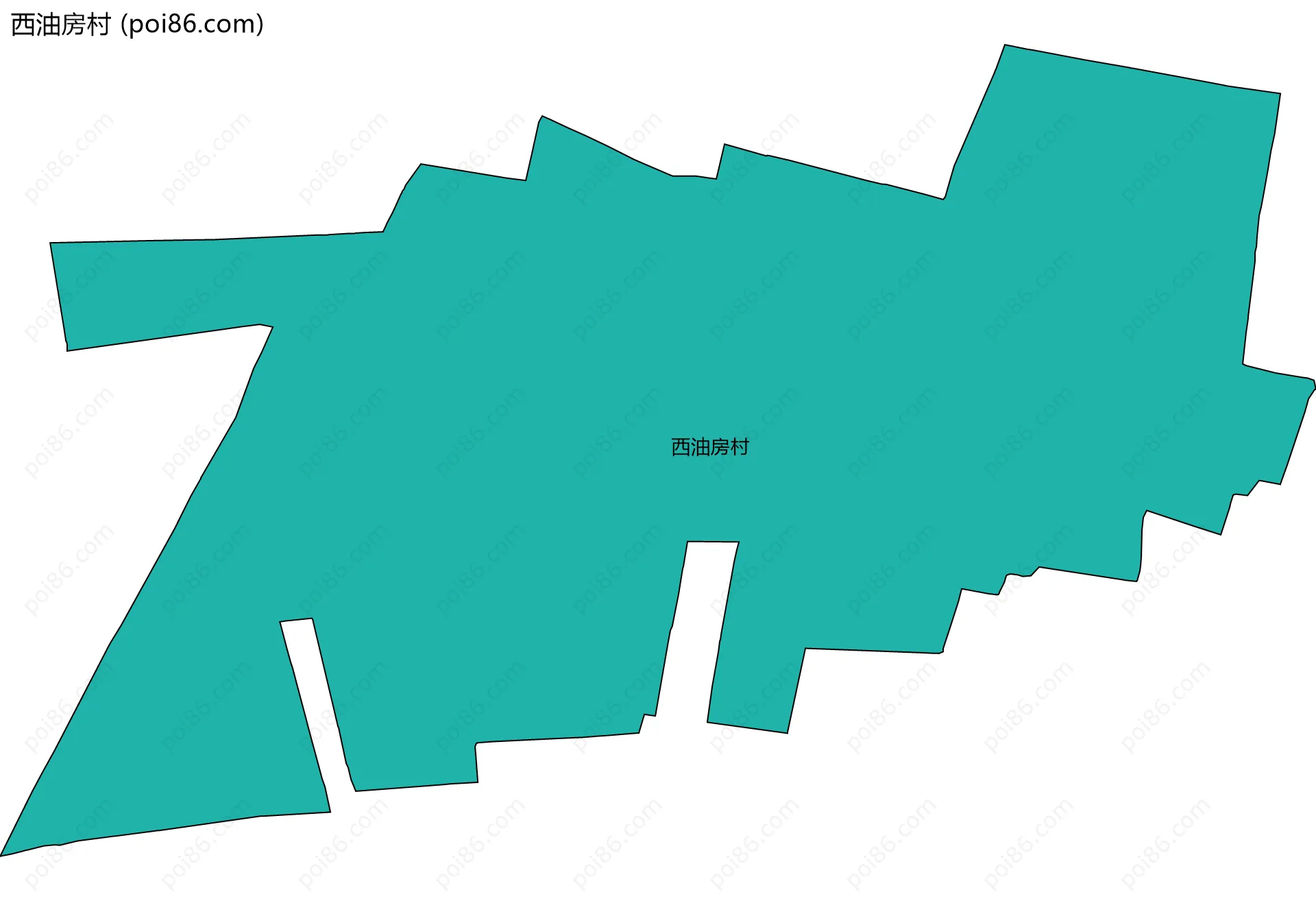 西油房村边界地图