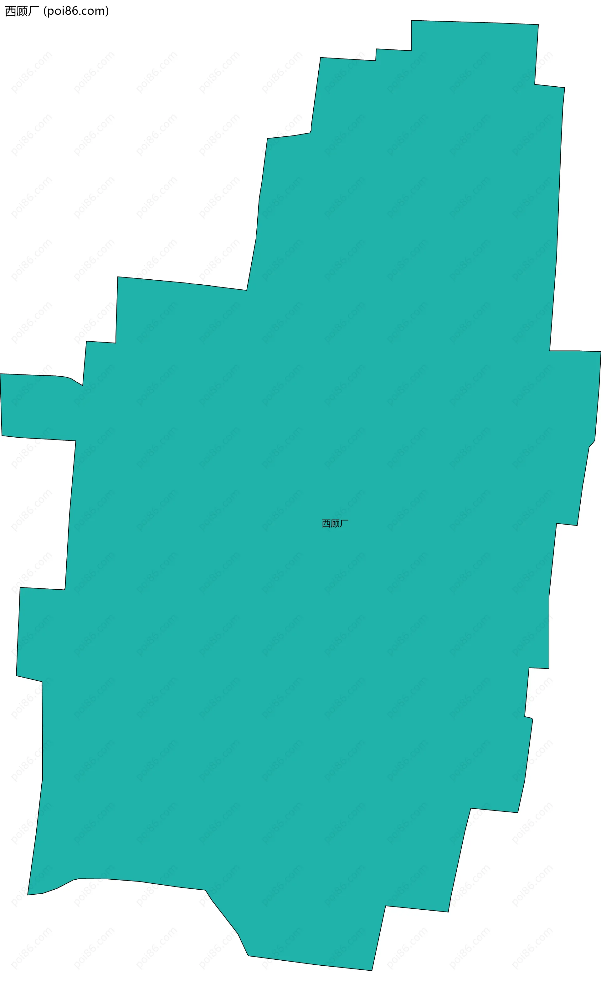 西顾厂边界地图