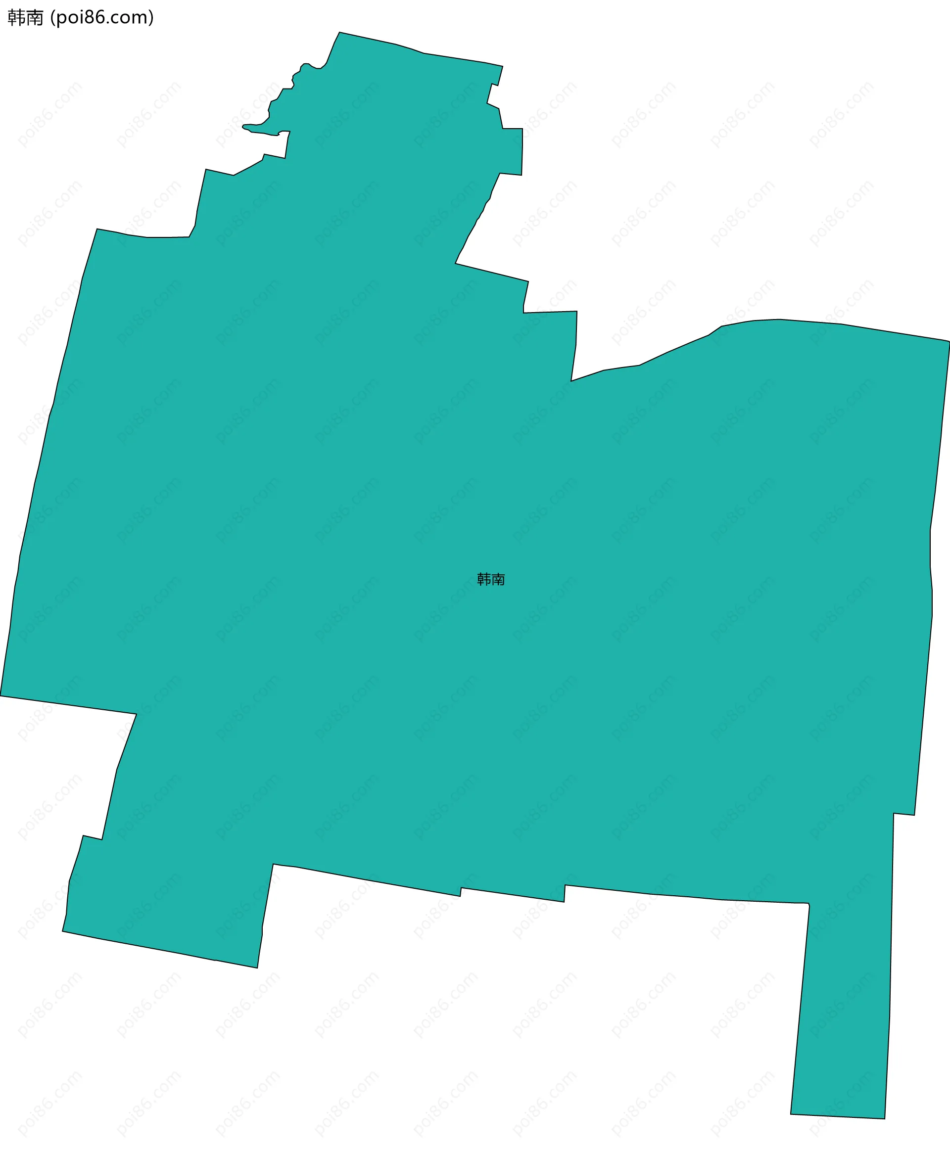 韩南边界地图