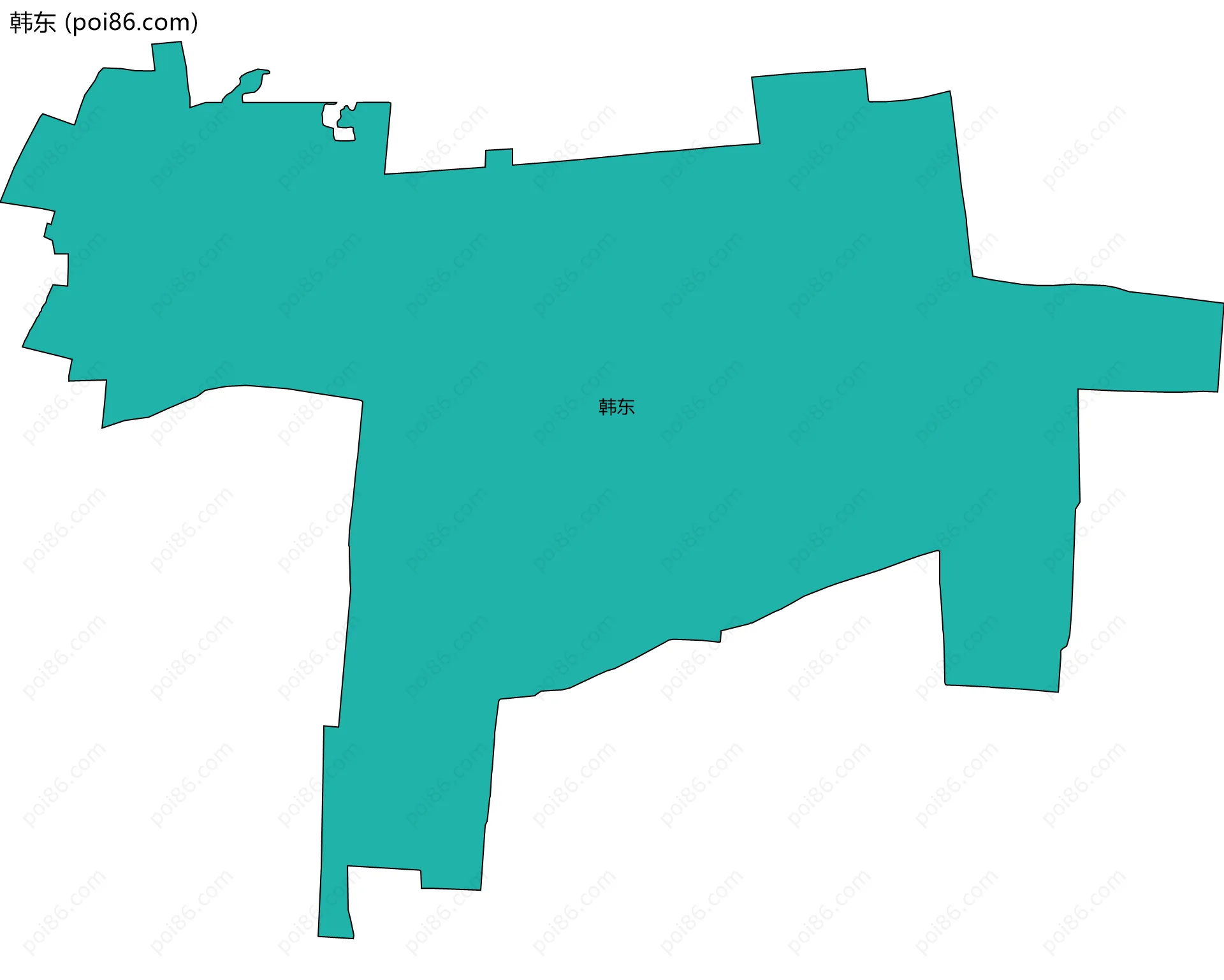 韩东边界地图