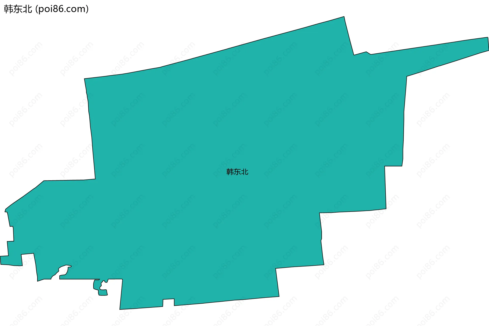 韩东北边界地图