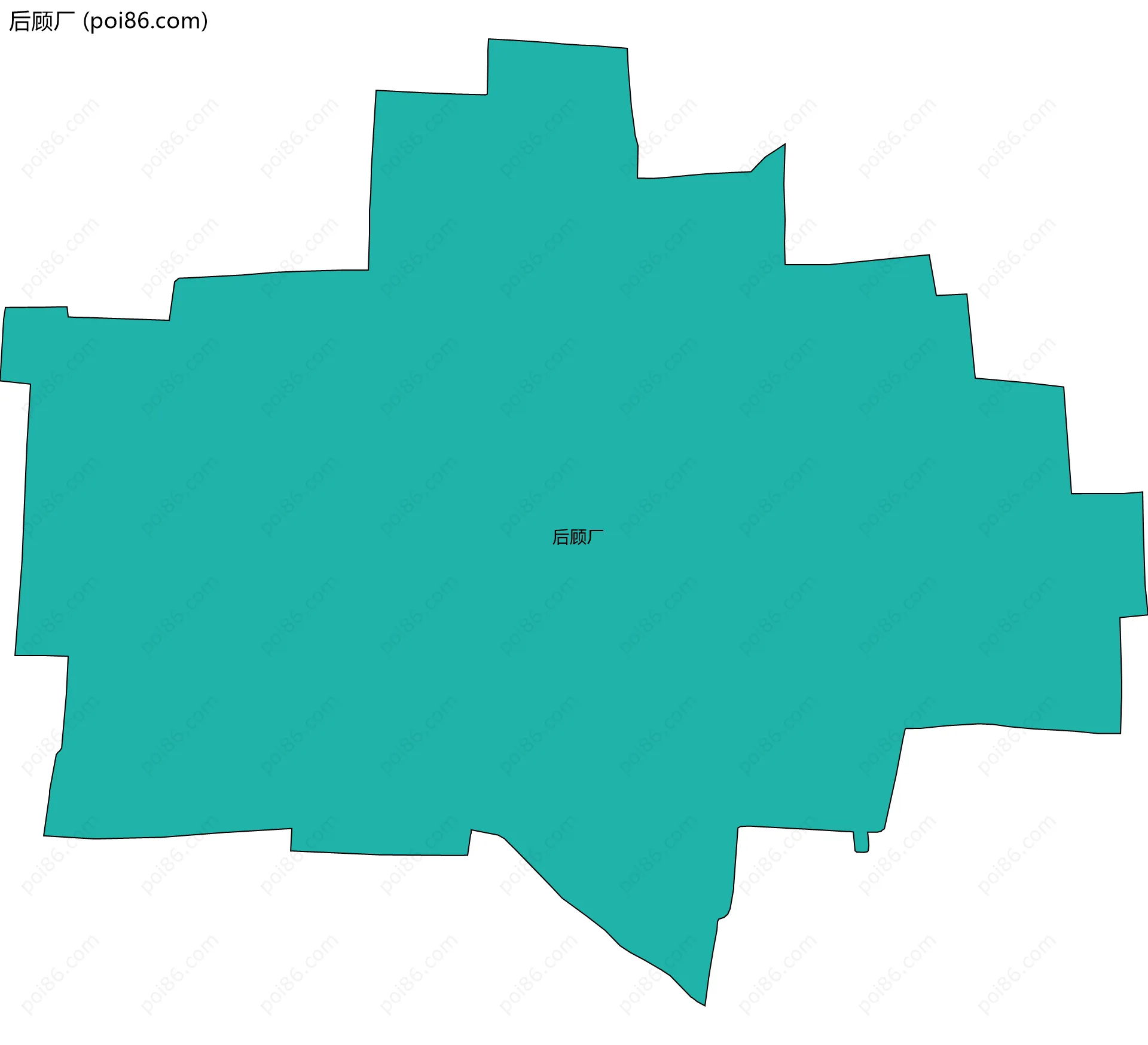 后顾厂边界地图