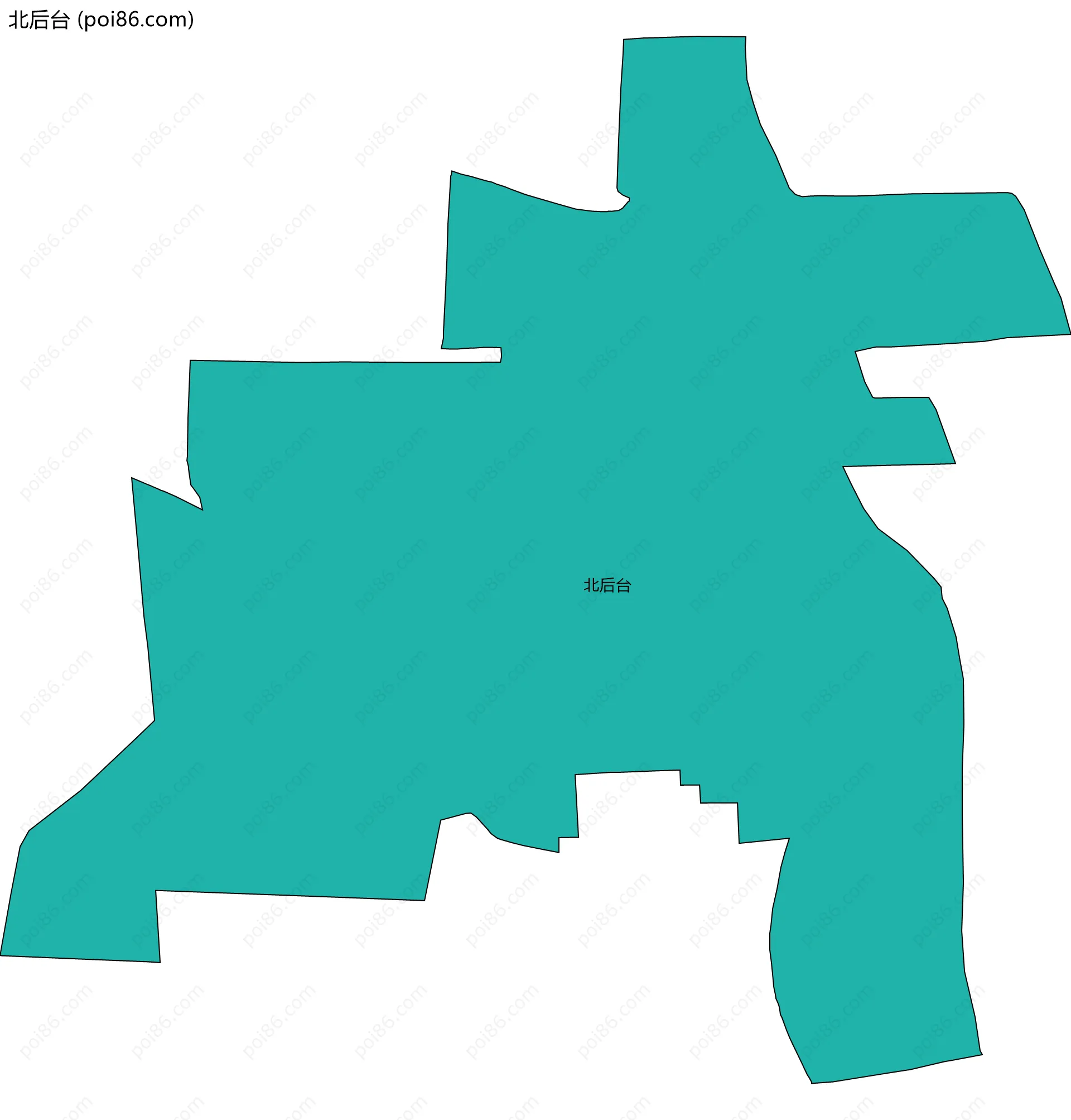 北后台边界地图
