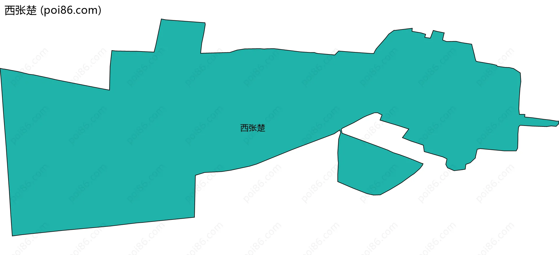 西张楚边界地图