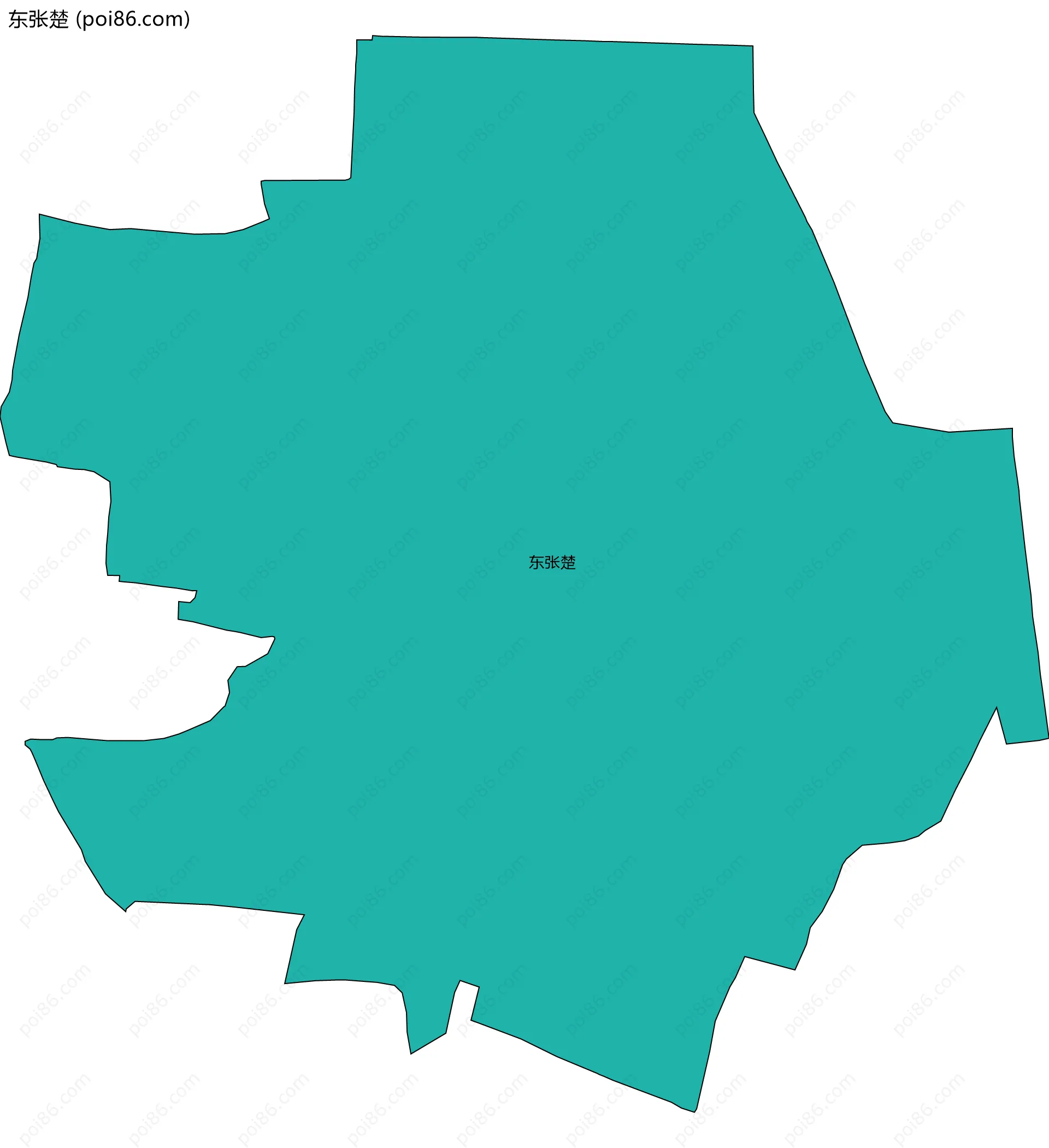 东张楚边界地图