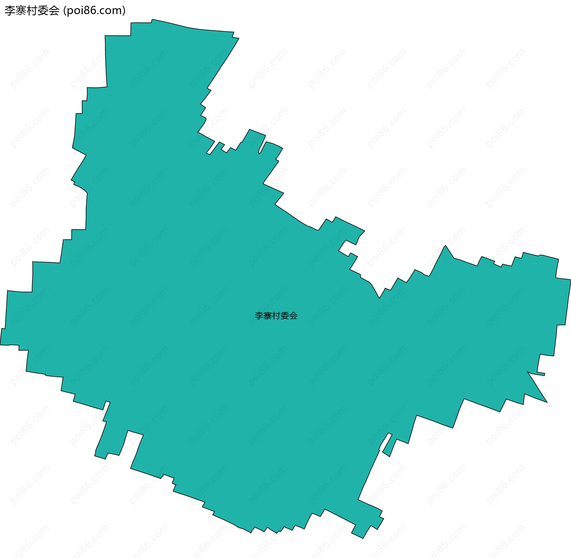 李寨村委会边界地图