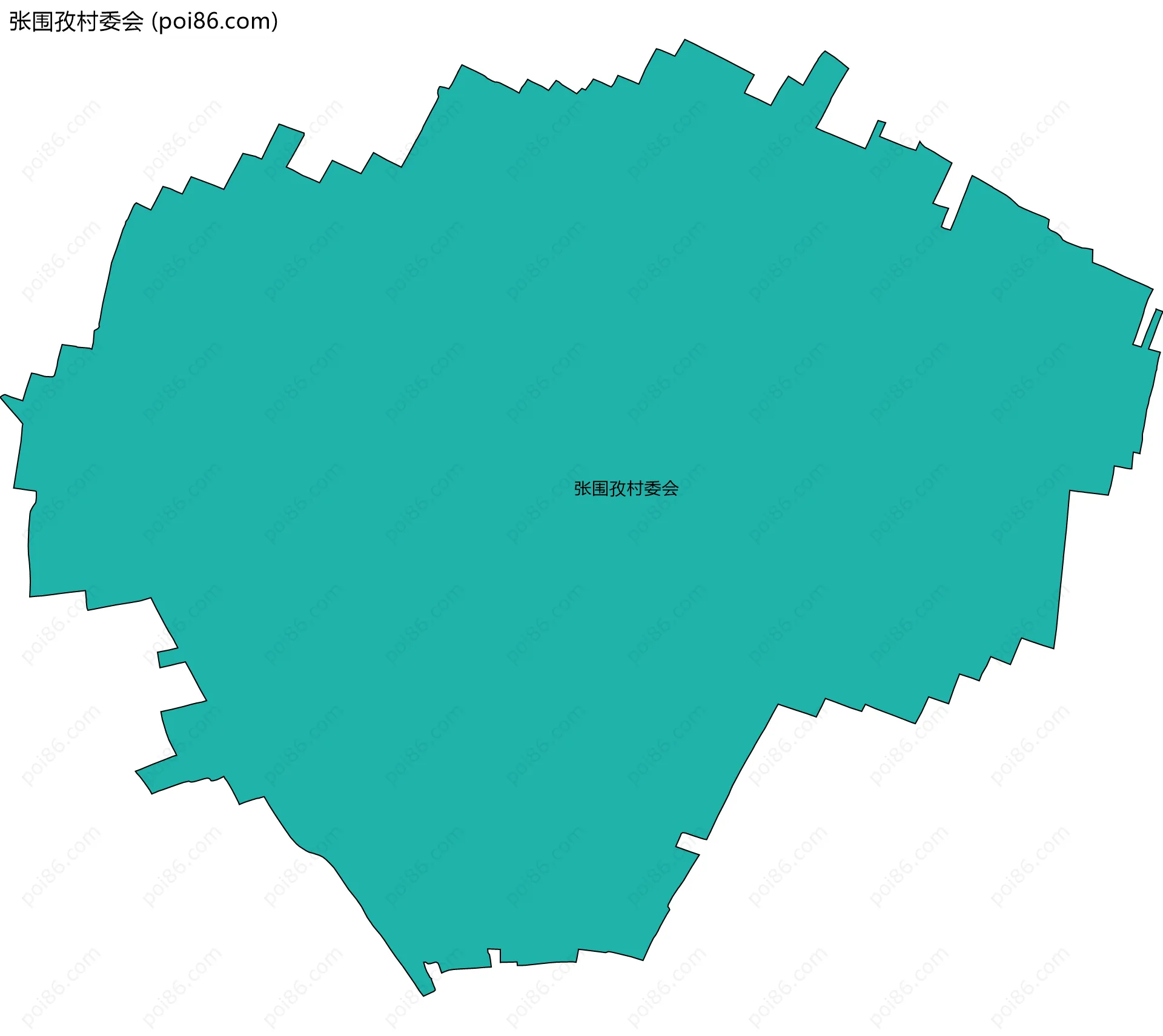 张围孜村委会边界地图