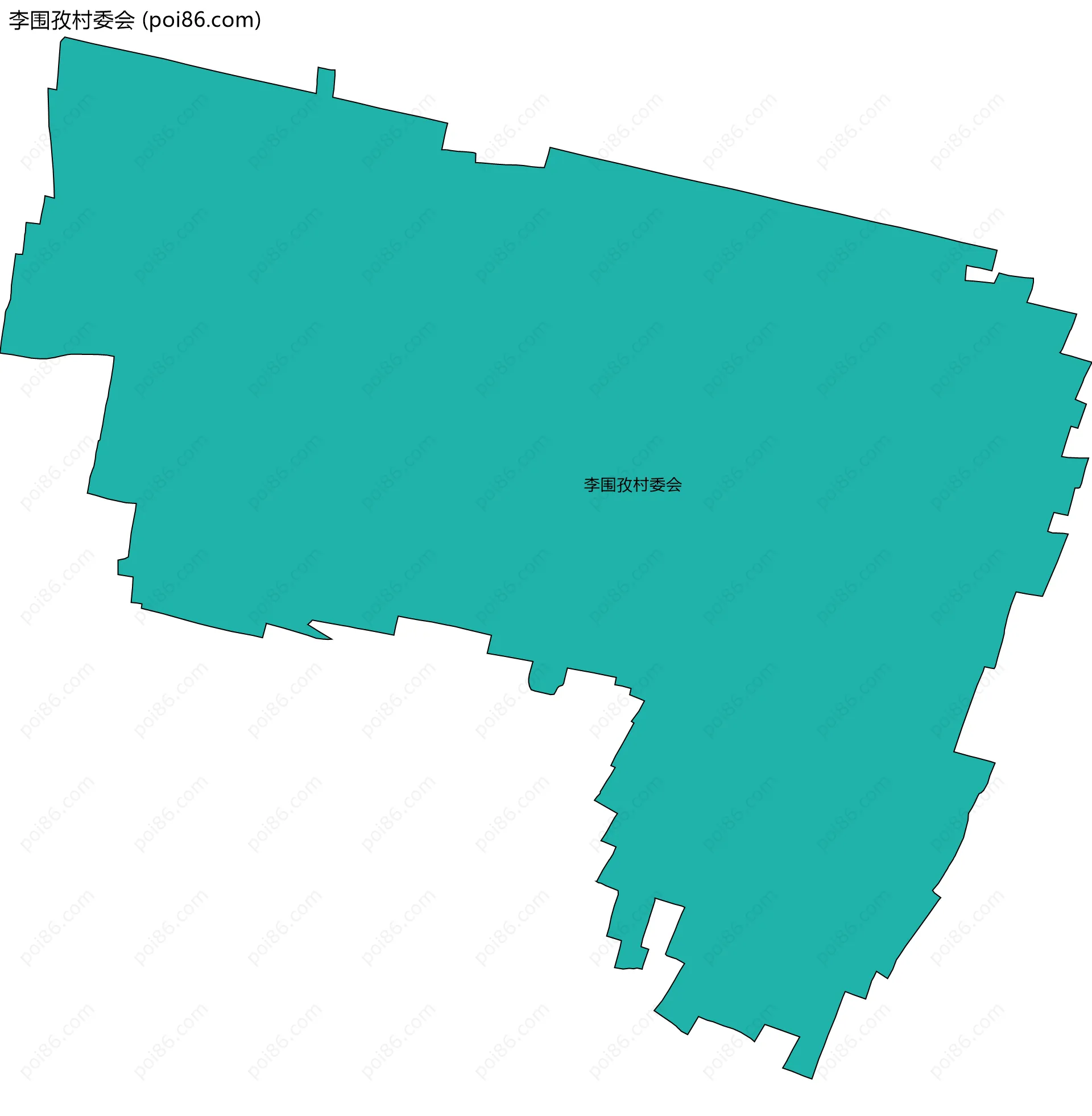 李围孜村委会边界地图