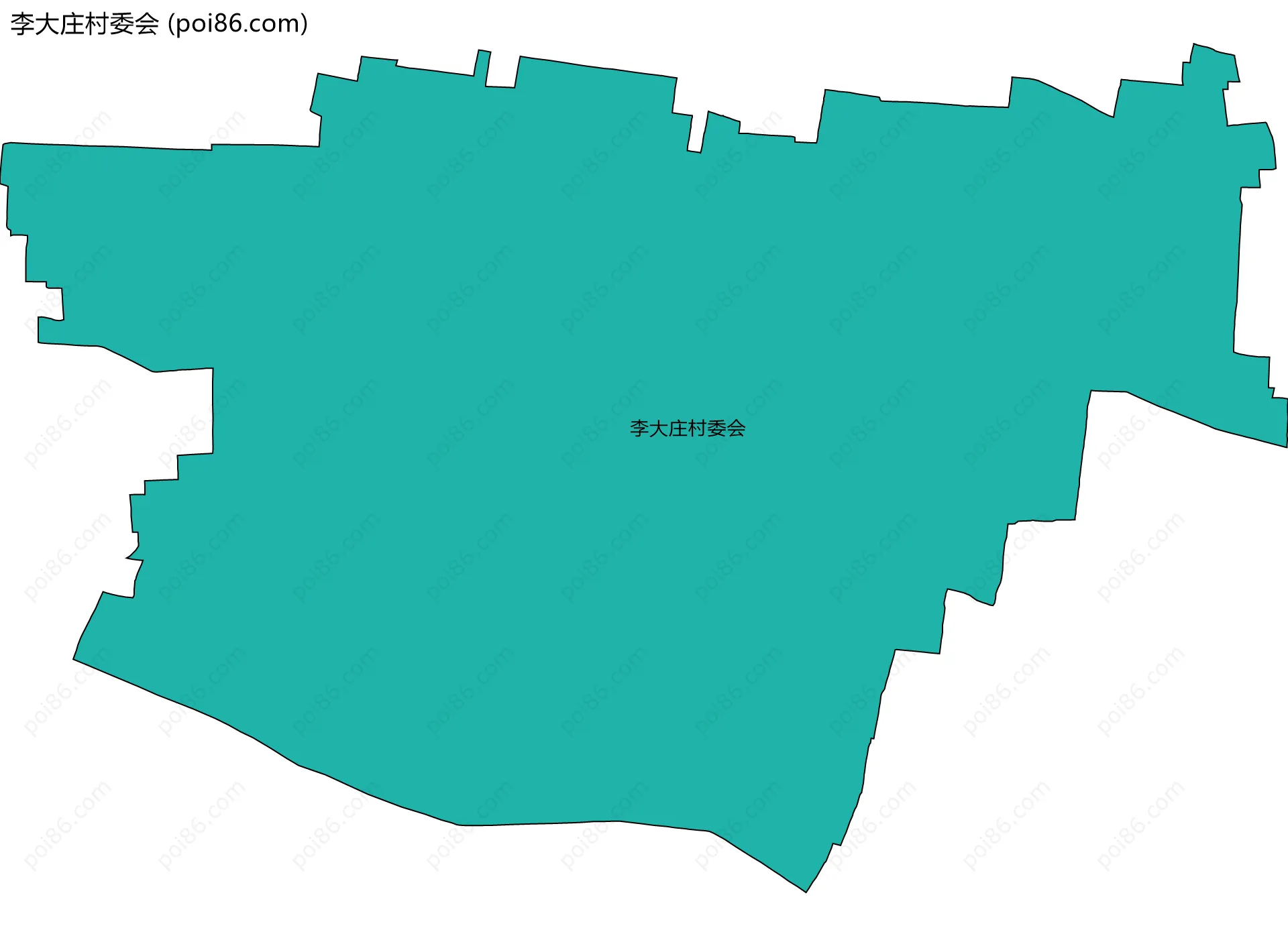 李大庄村委会边界地图