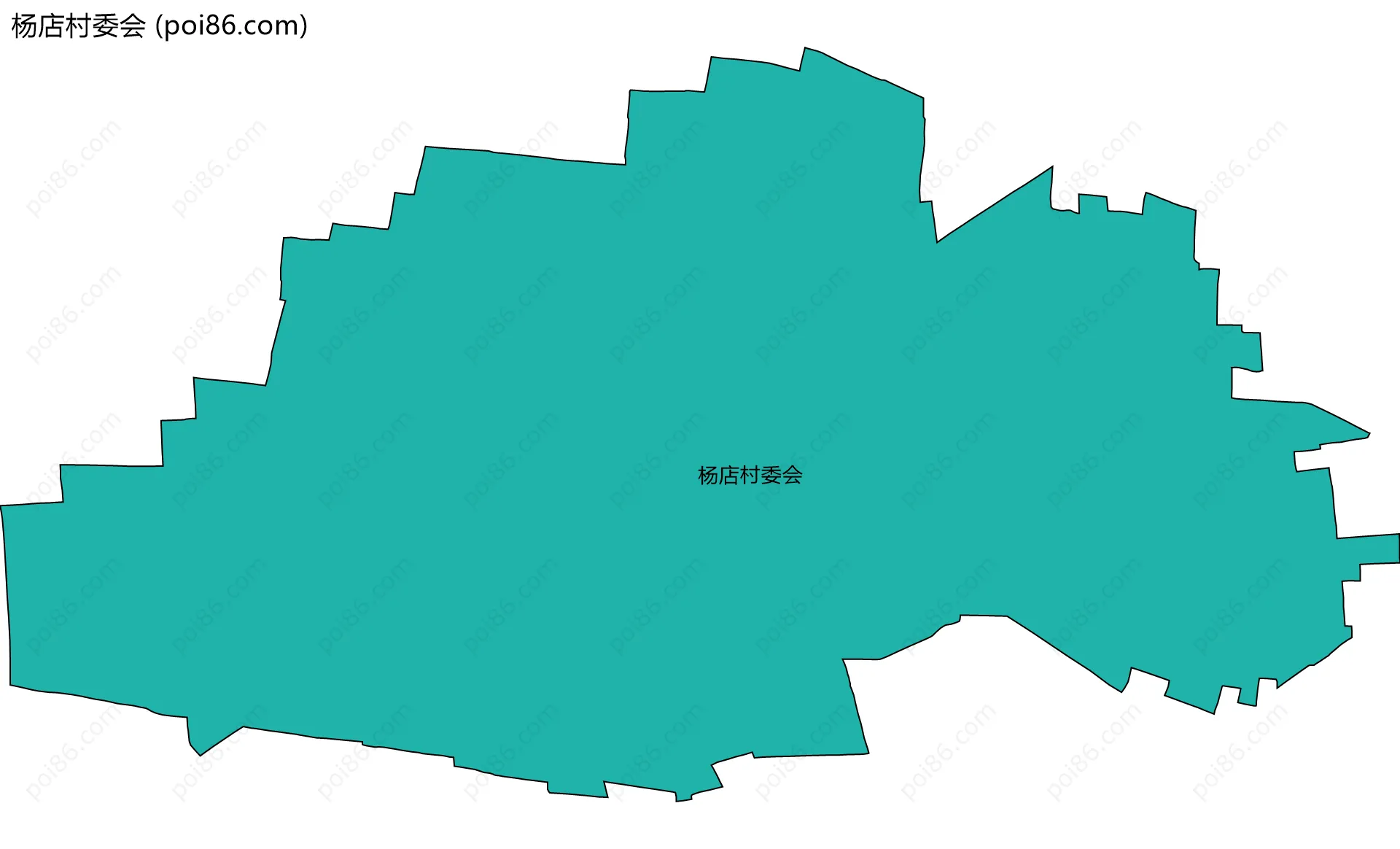 杨店村委会边界地图