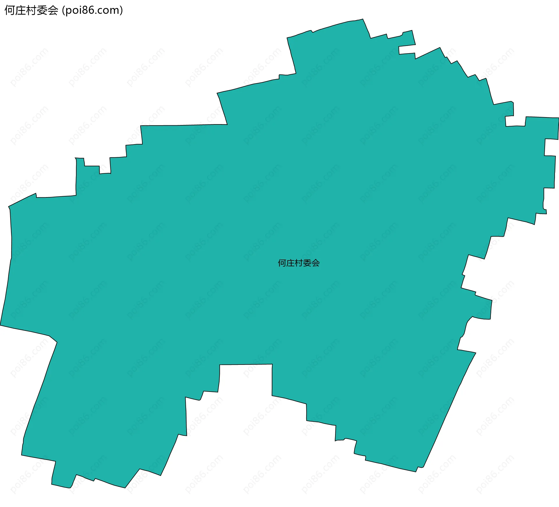 何庄村委会边界地图