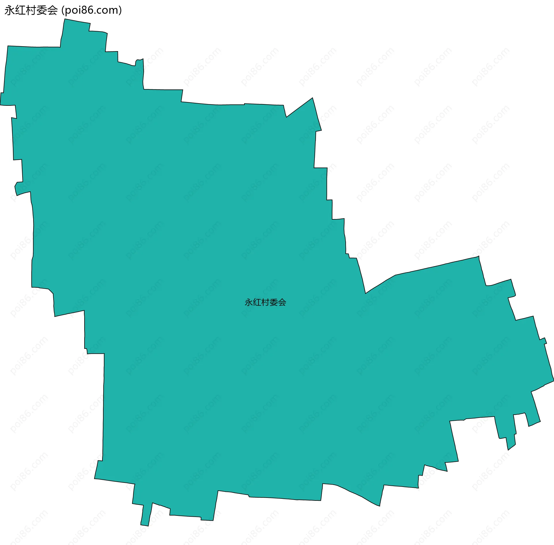 永红村委会边界地图