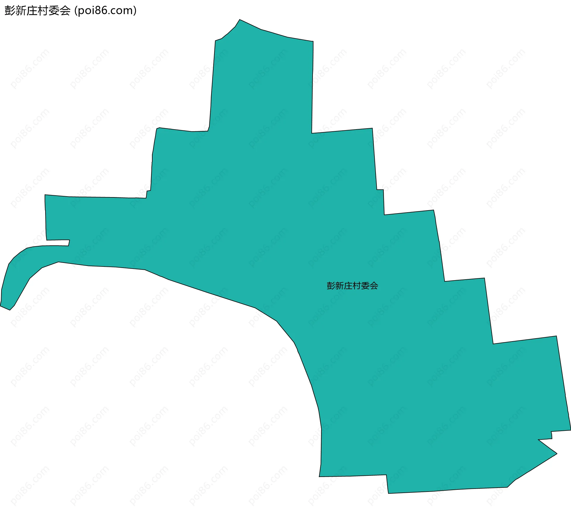 彭新庄村委会边界地图