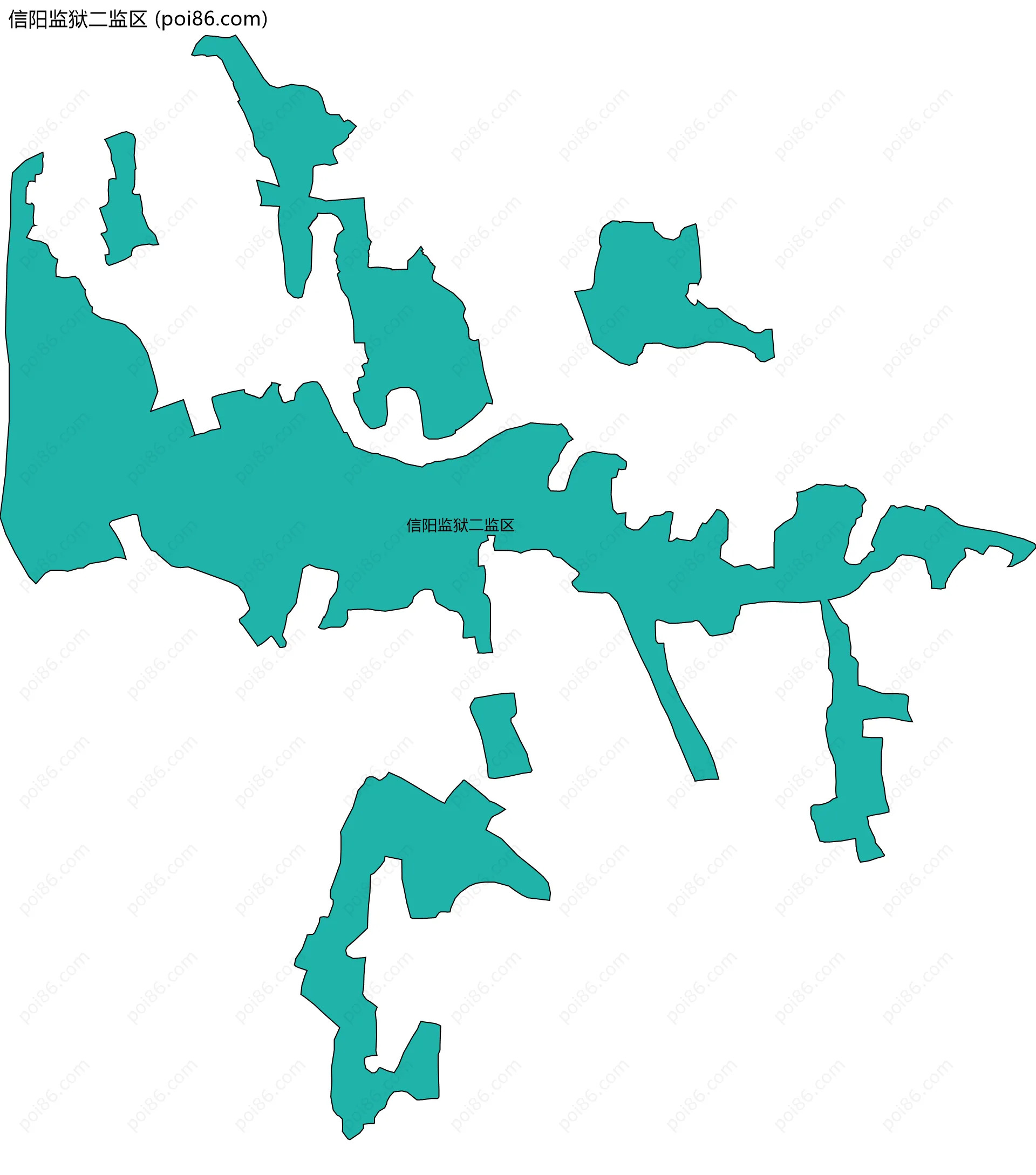 信阳监狱二监区边界地图