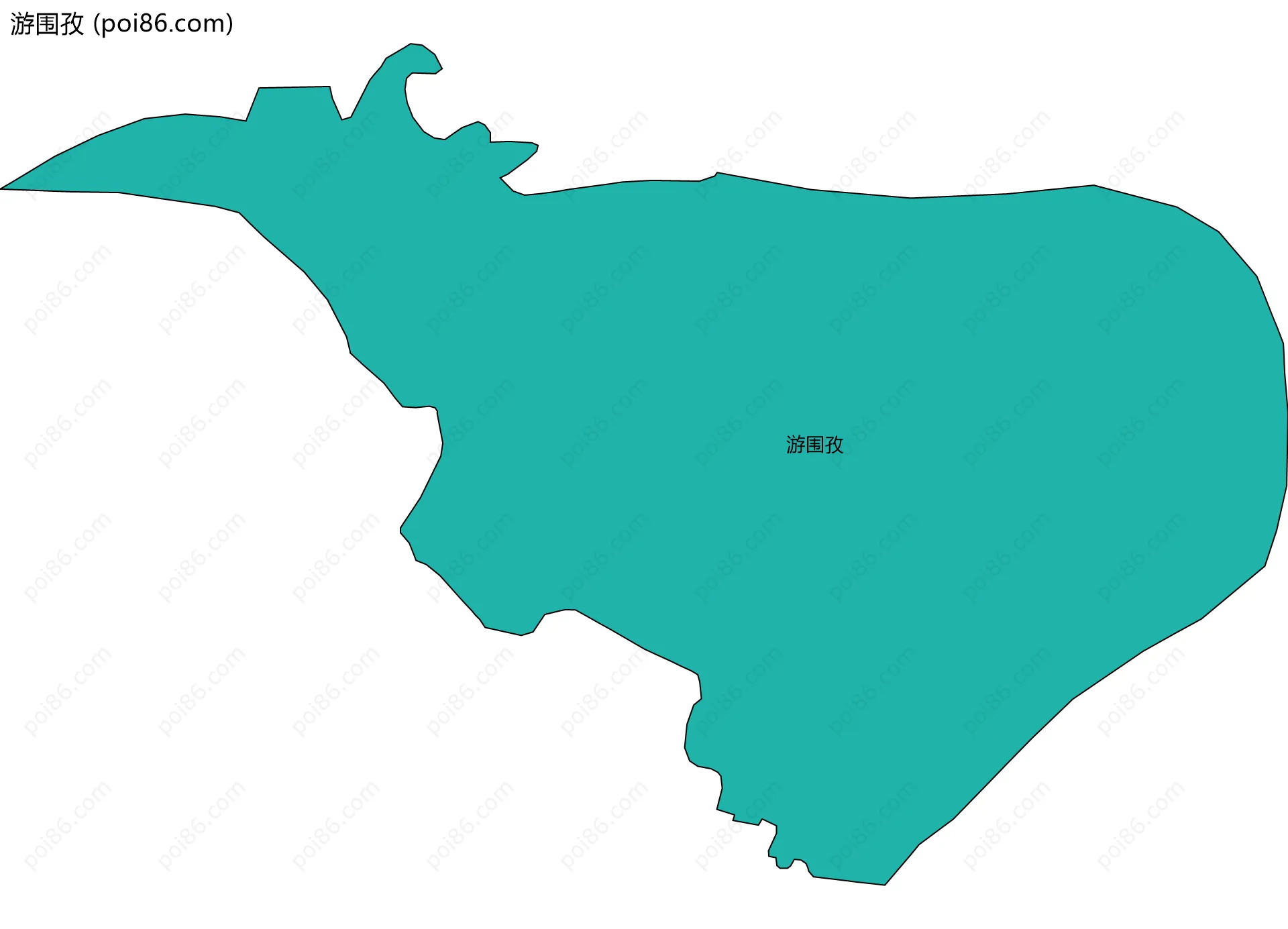 游围孜边界地图