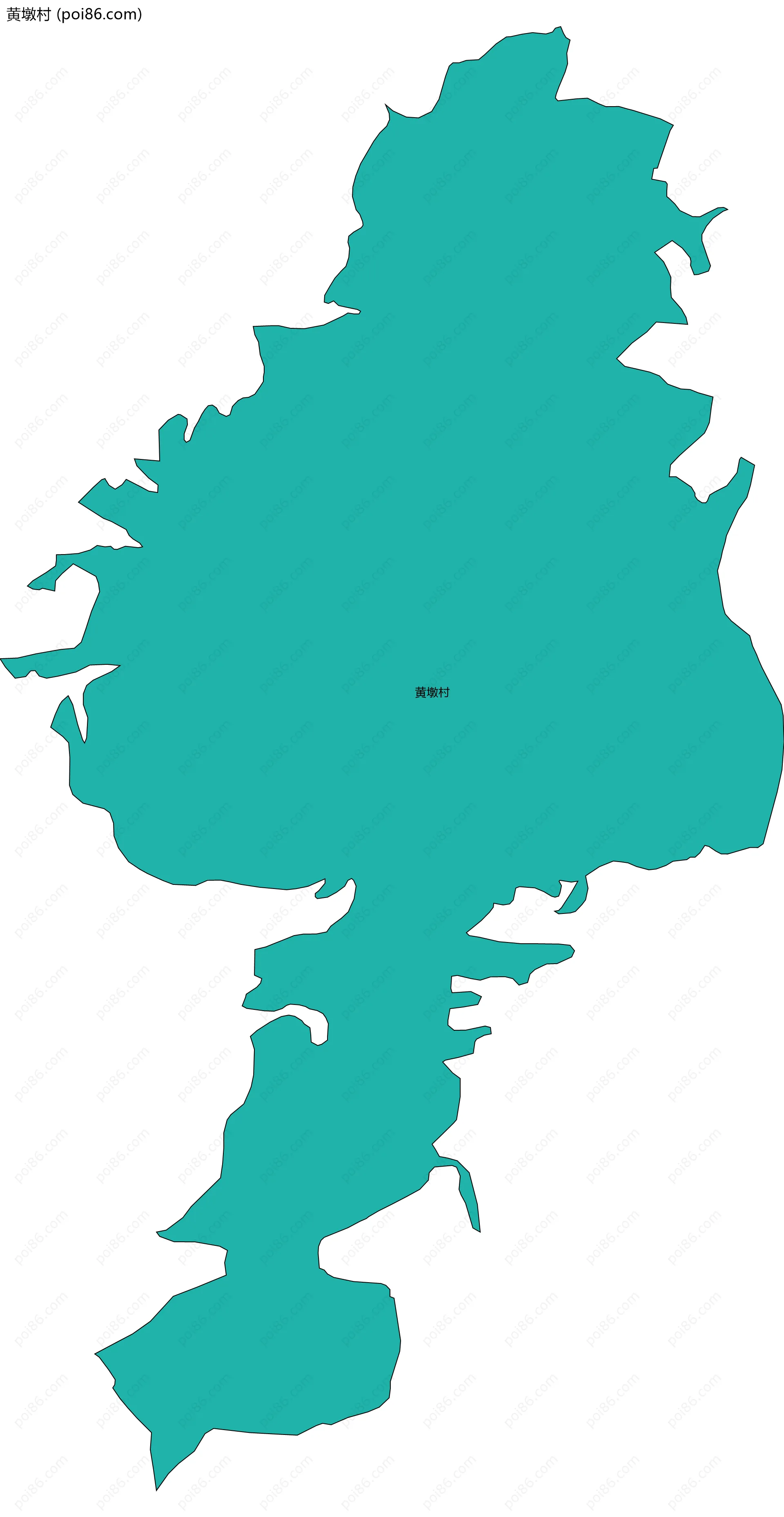 黄墩村边界地图