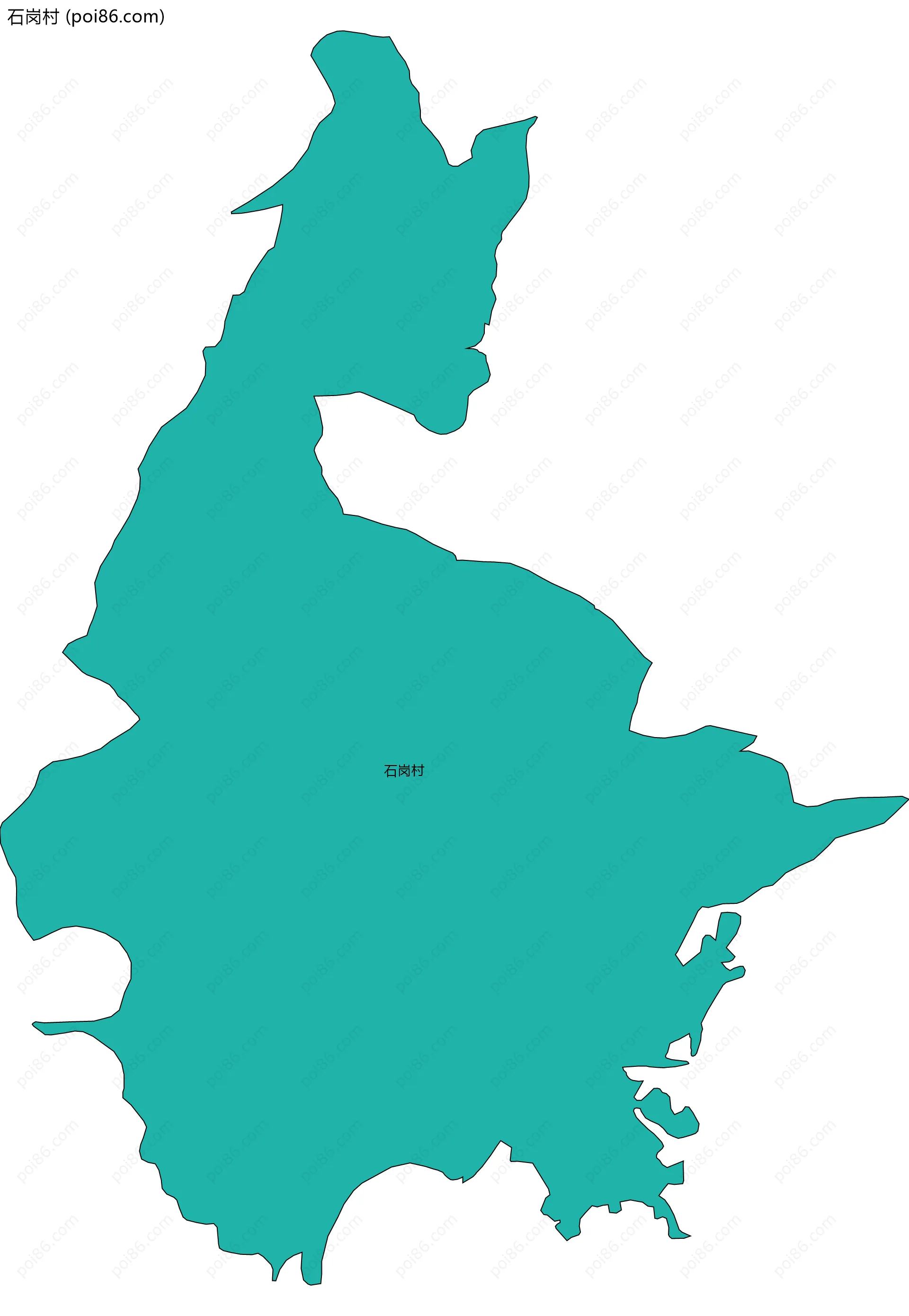 石岗村边界地图