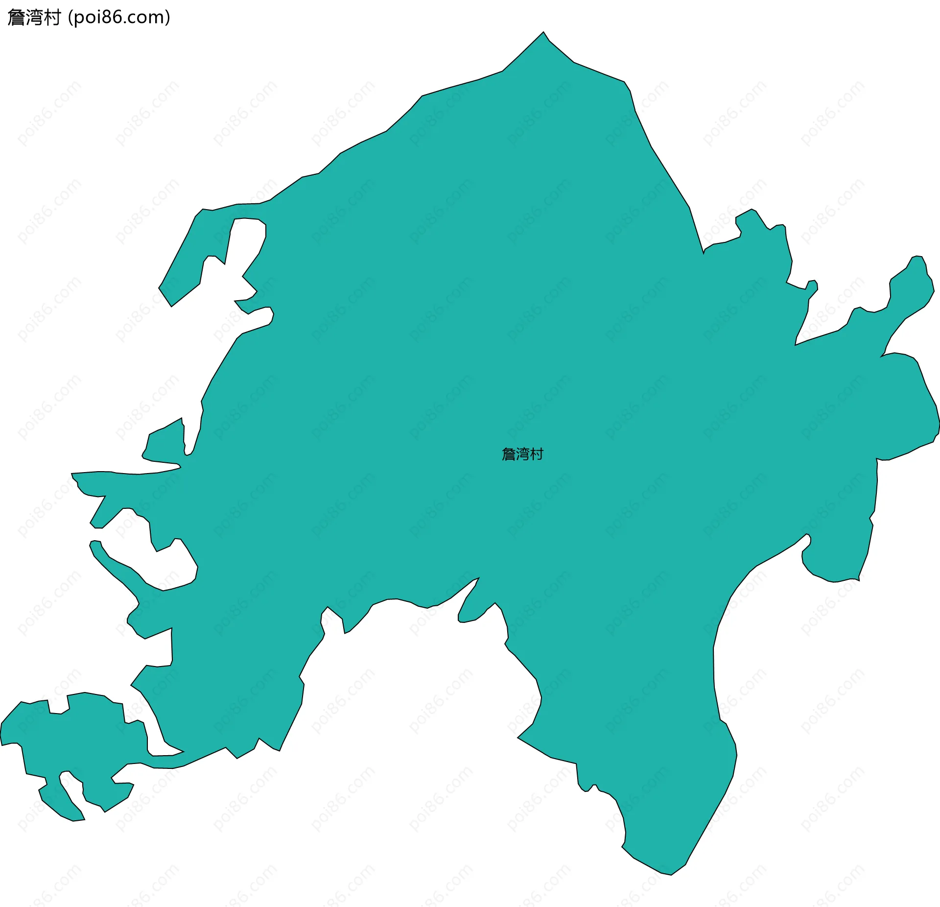 詹湾村边界地图