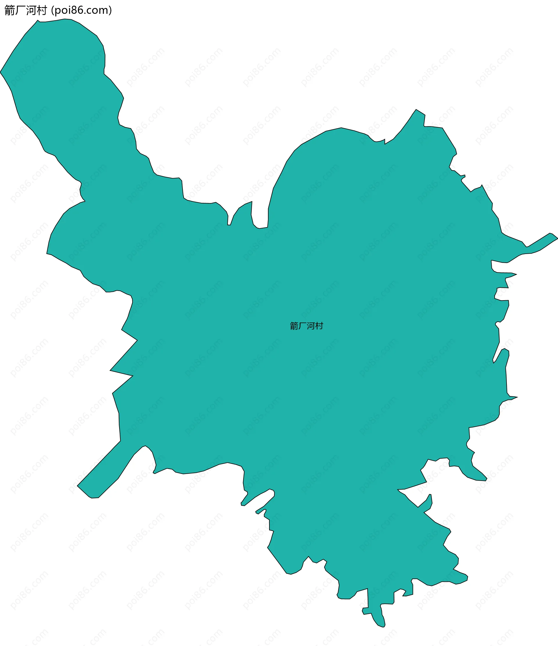 箭厂河村边界地图