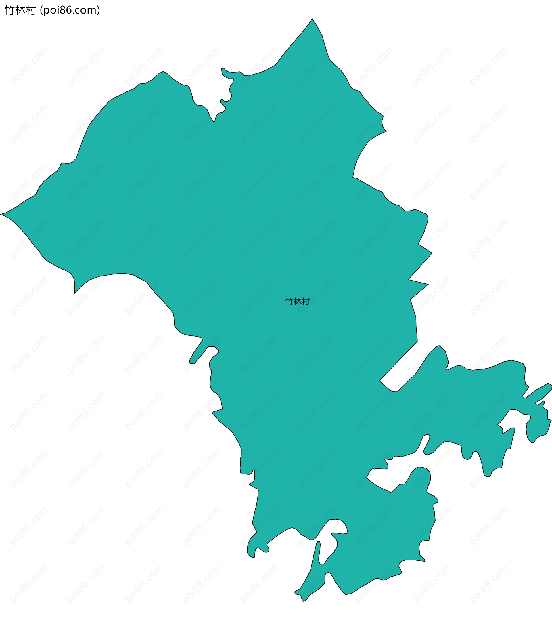 竹林村边界地图