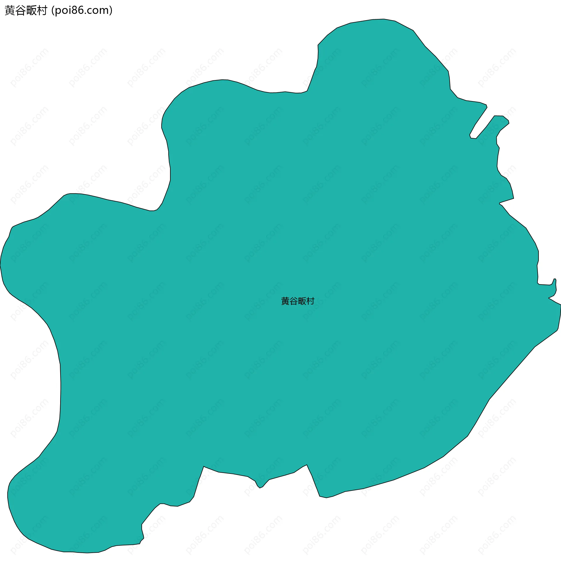 黄谷畈村边界地图