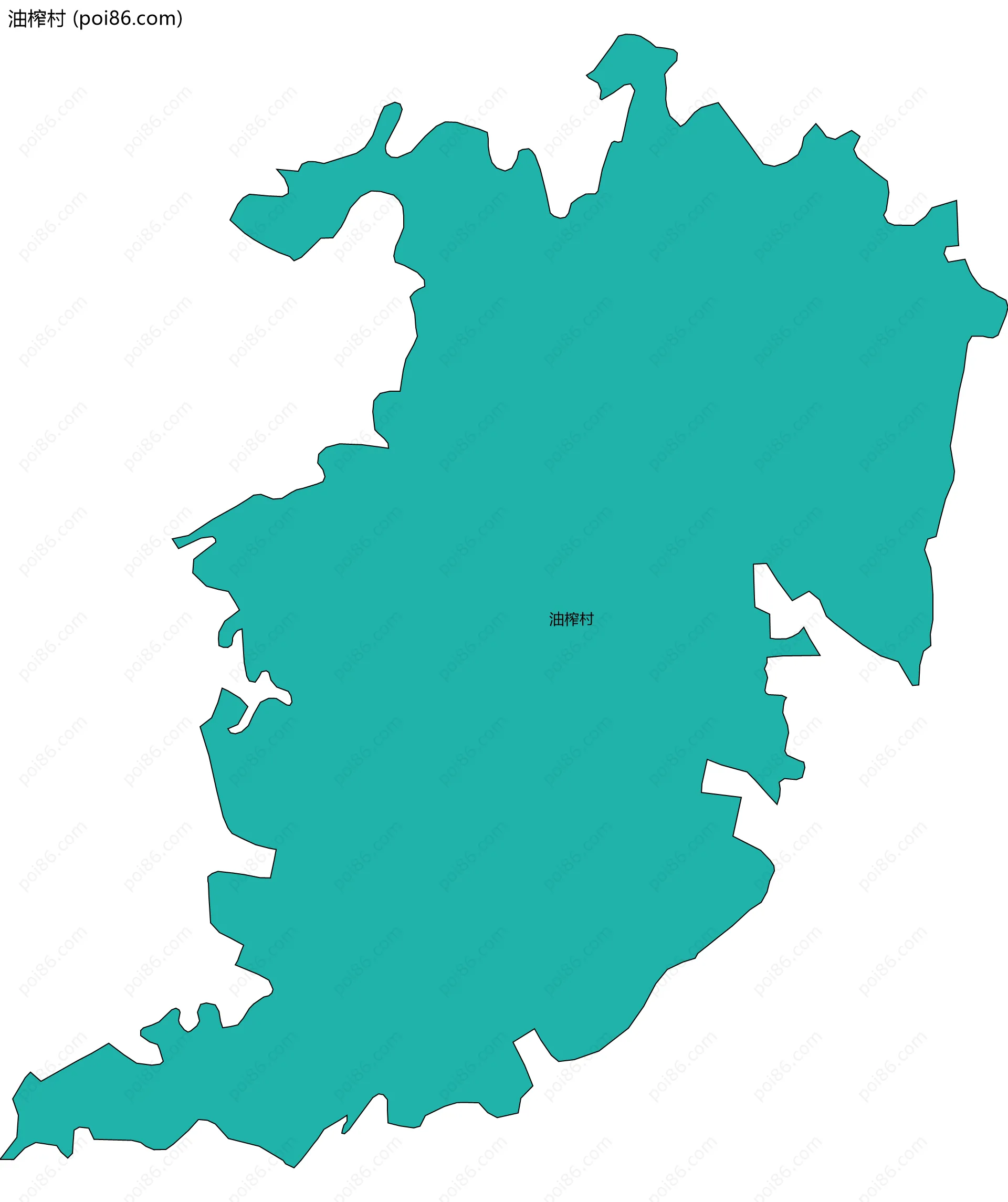 油榨村边界地图