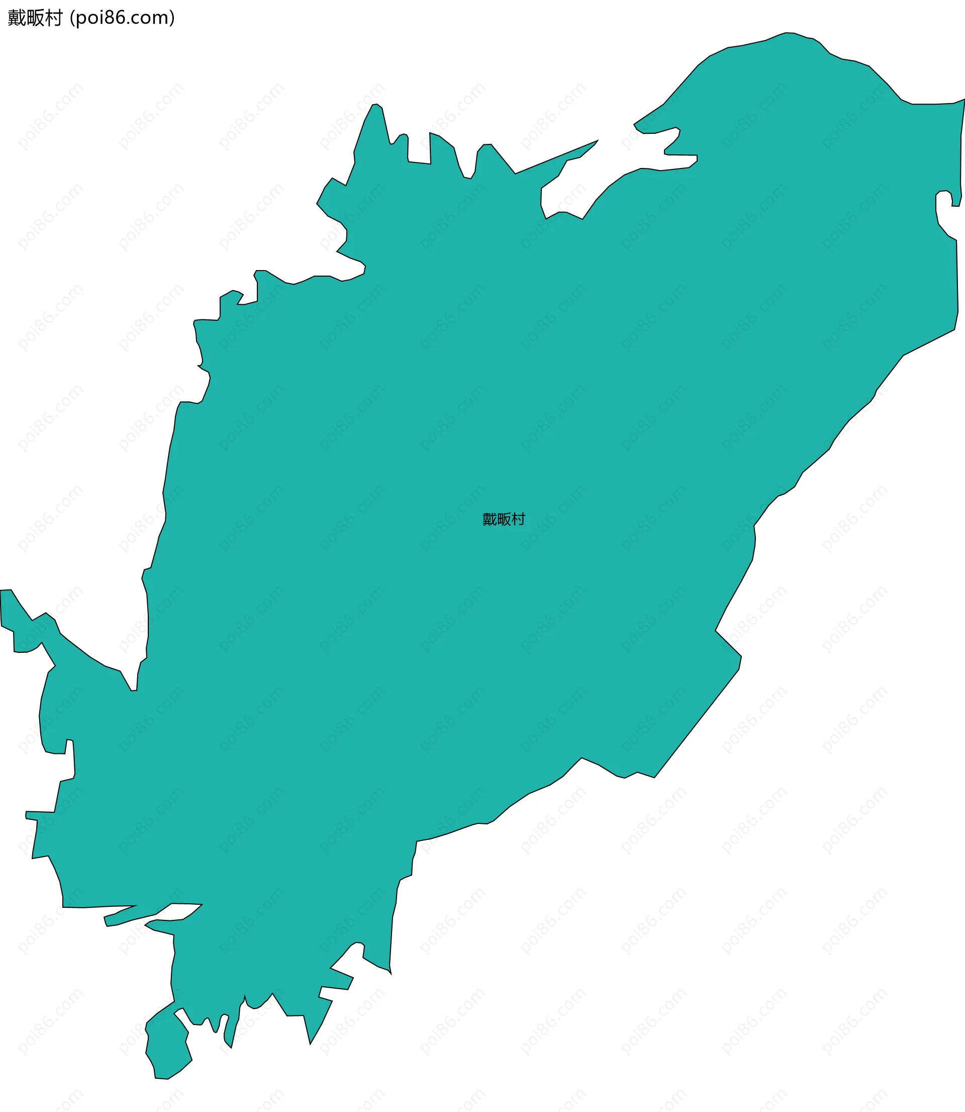 戴畈村边界地图