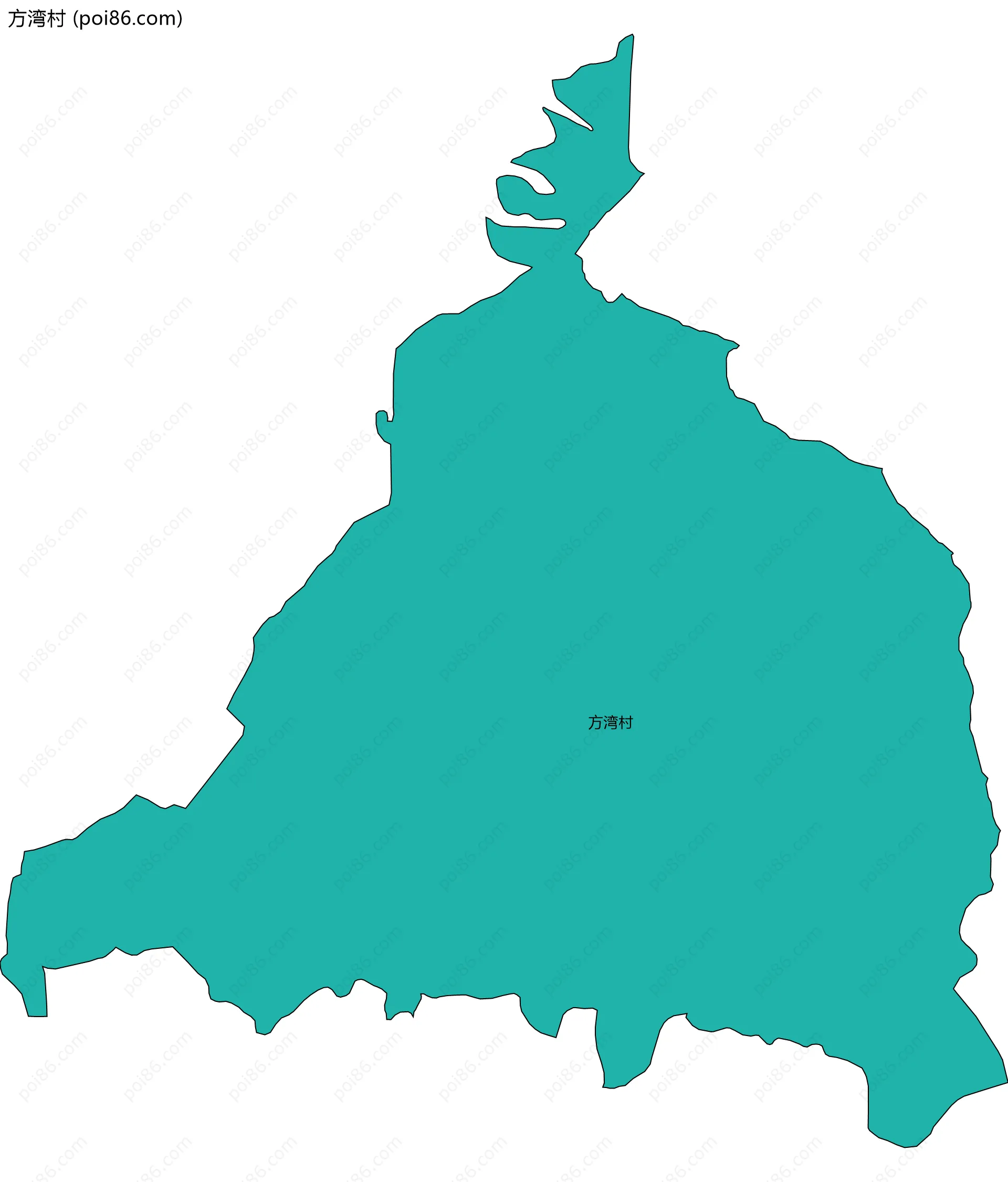 方湾村边界地图