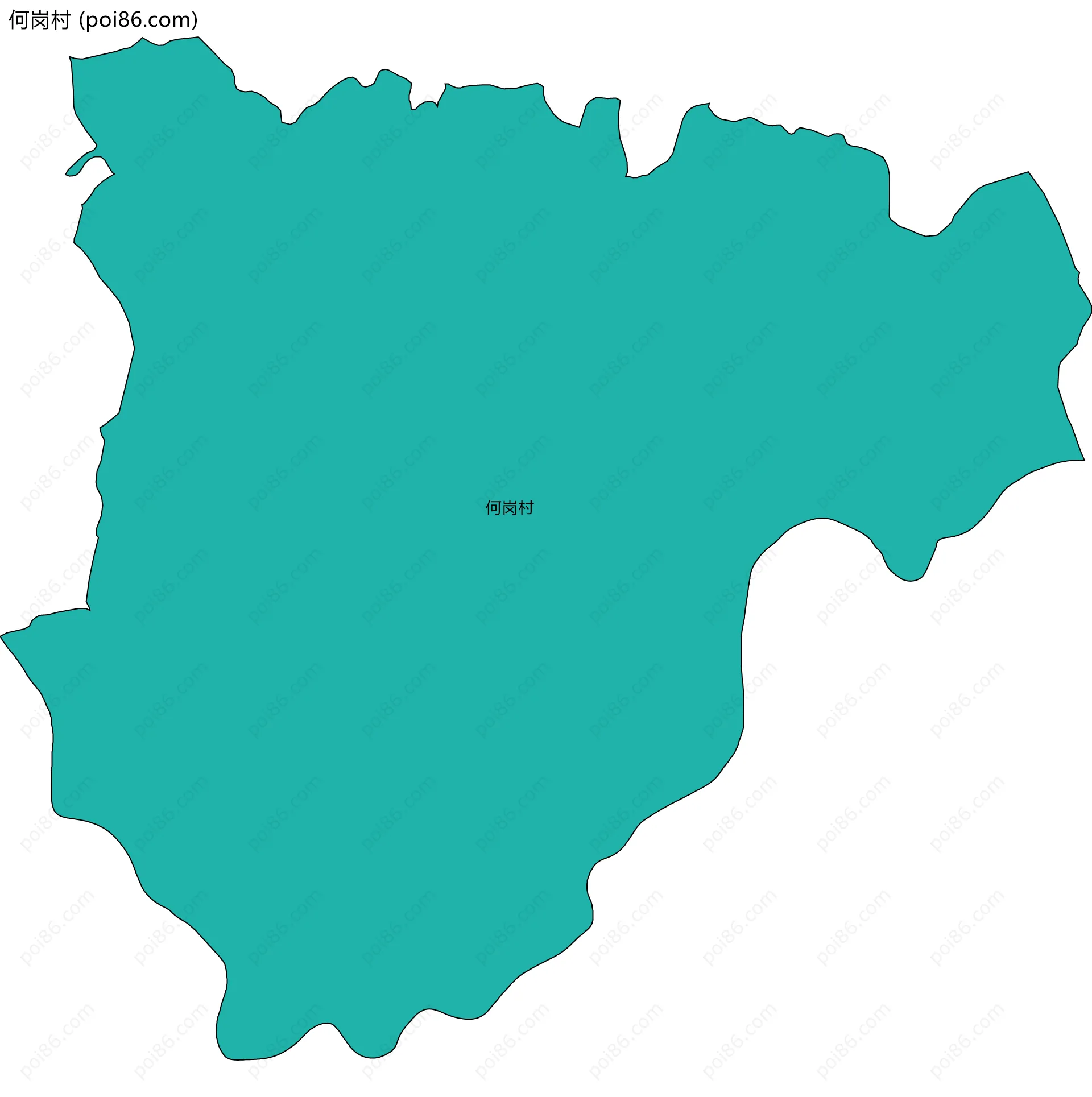 何岗村边界地图