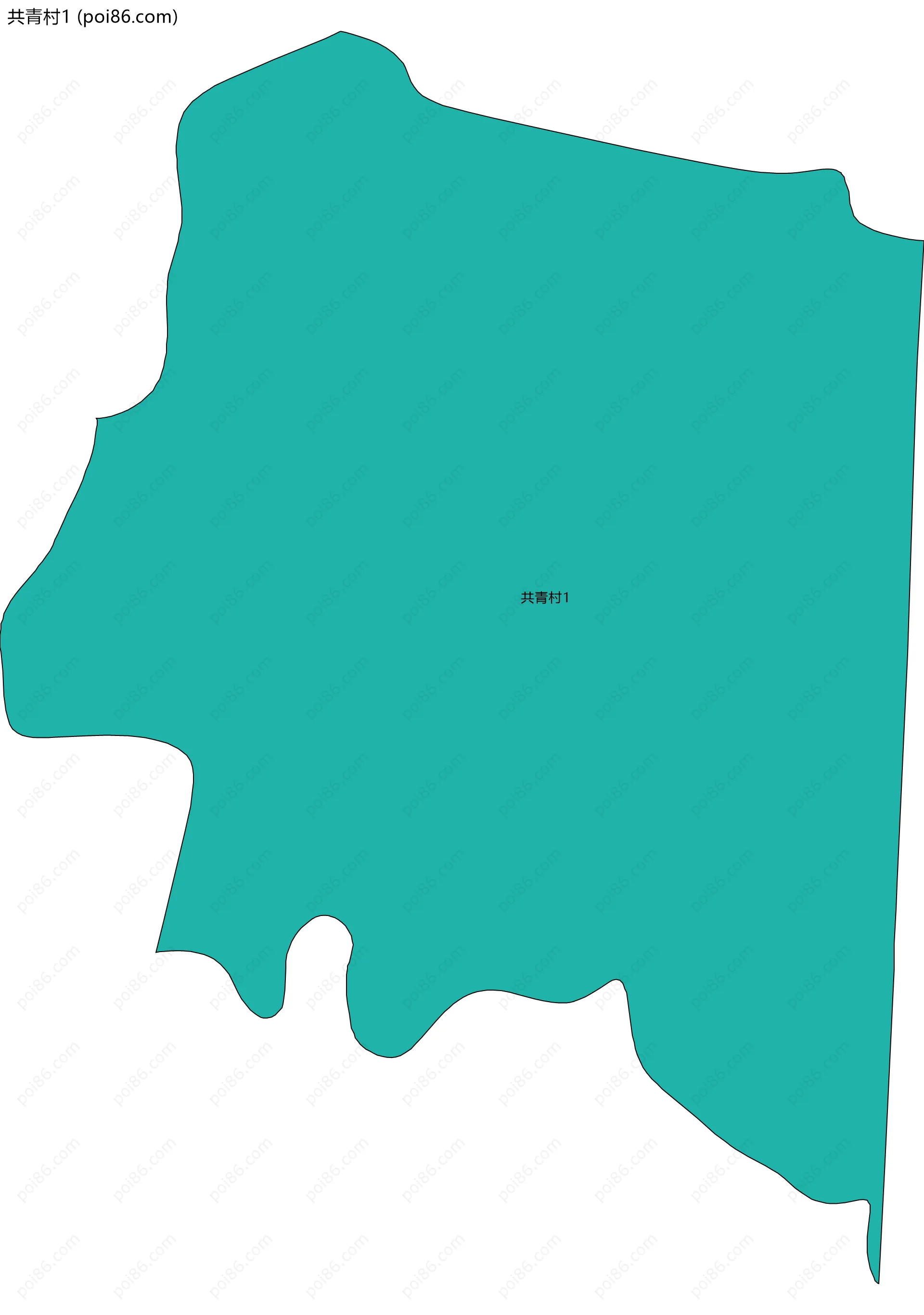 共青村1边界地图