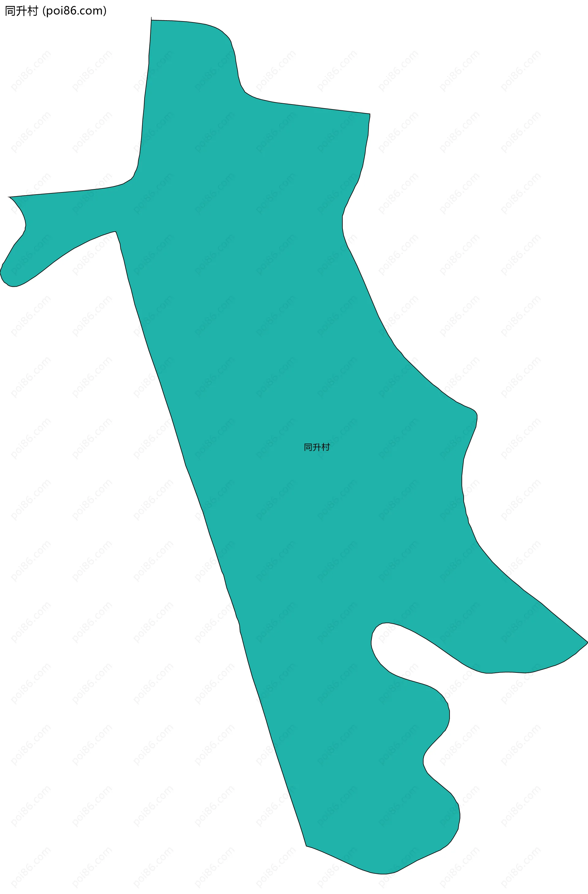 同升村边界地图