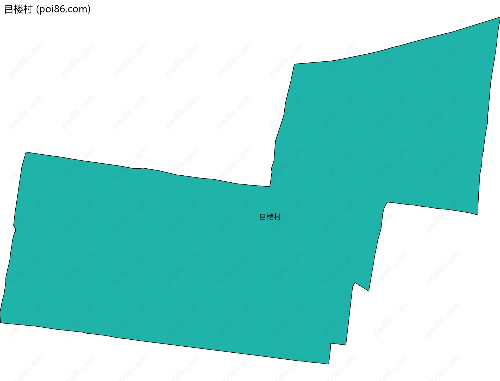 吕楼村边界地图