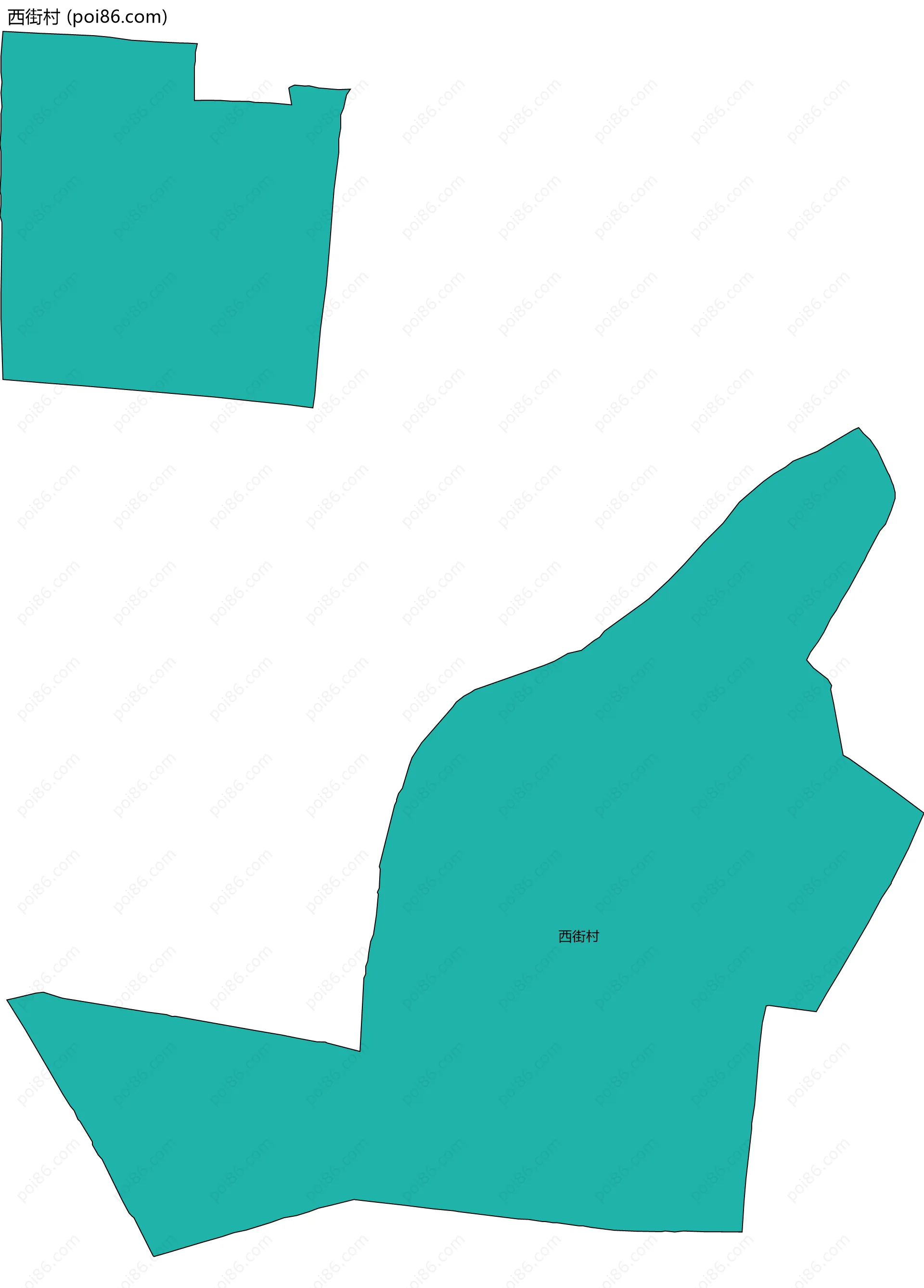 西街村边界地图