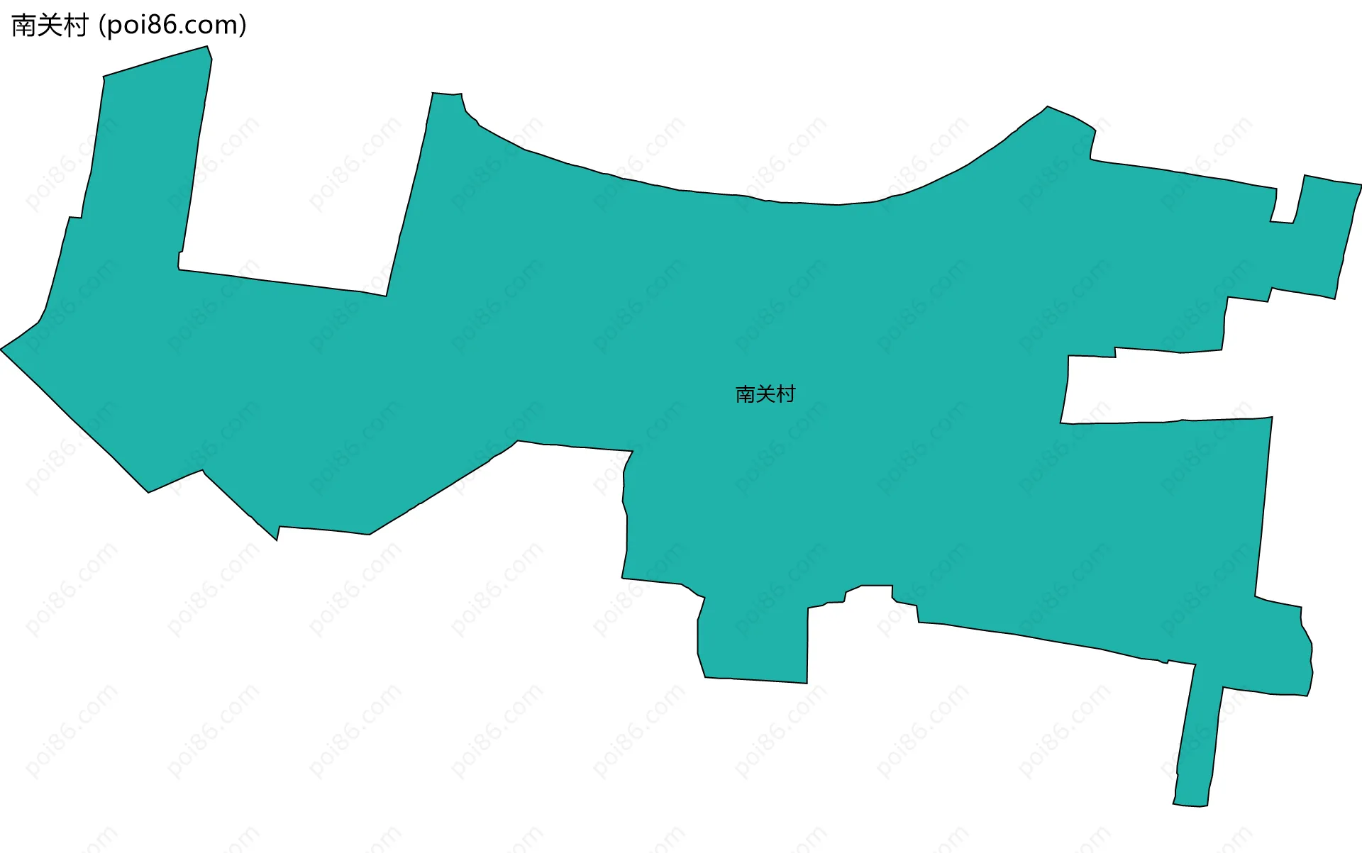 南关村边界地图