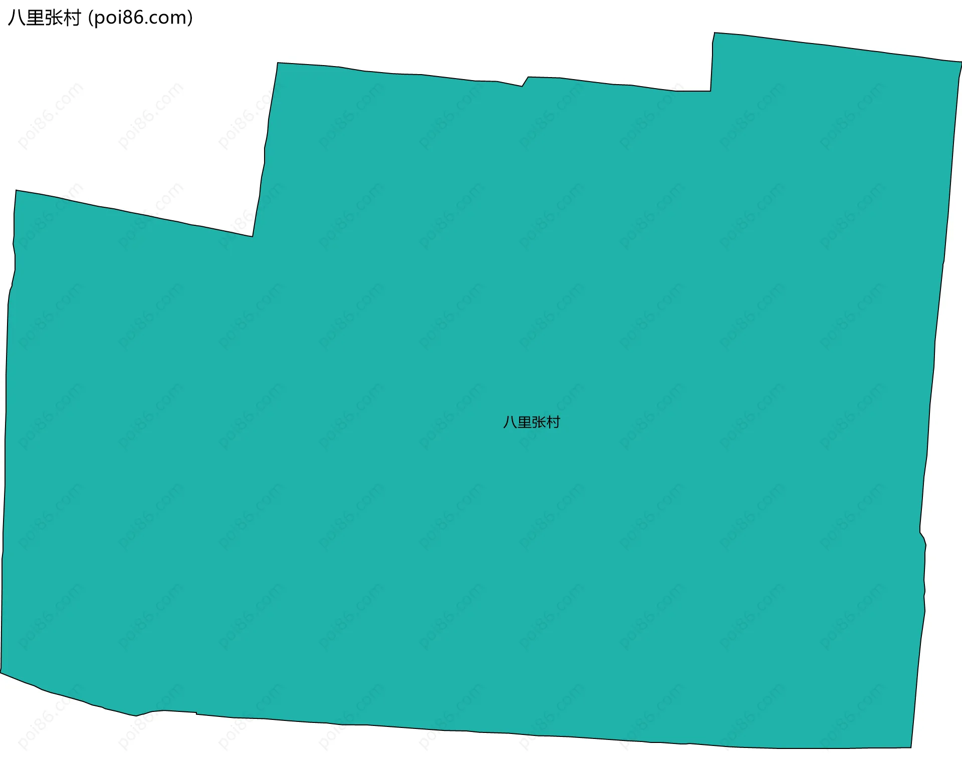 八里张村边界地图