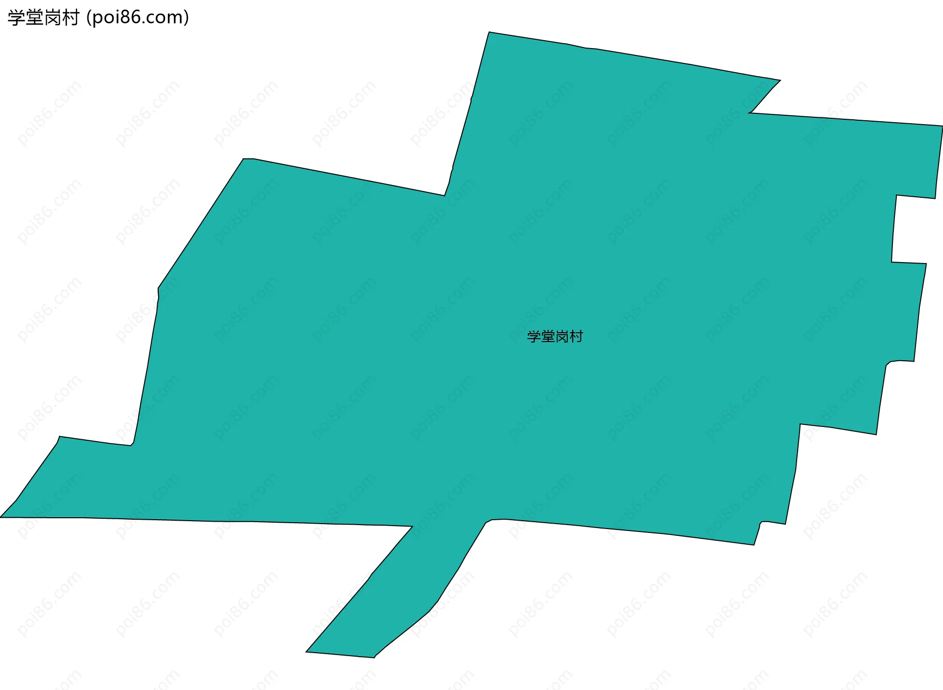 学堂岗村边界地图