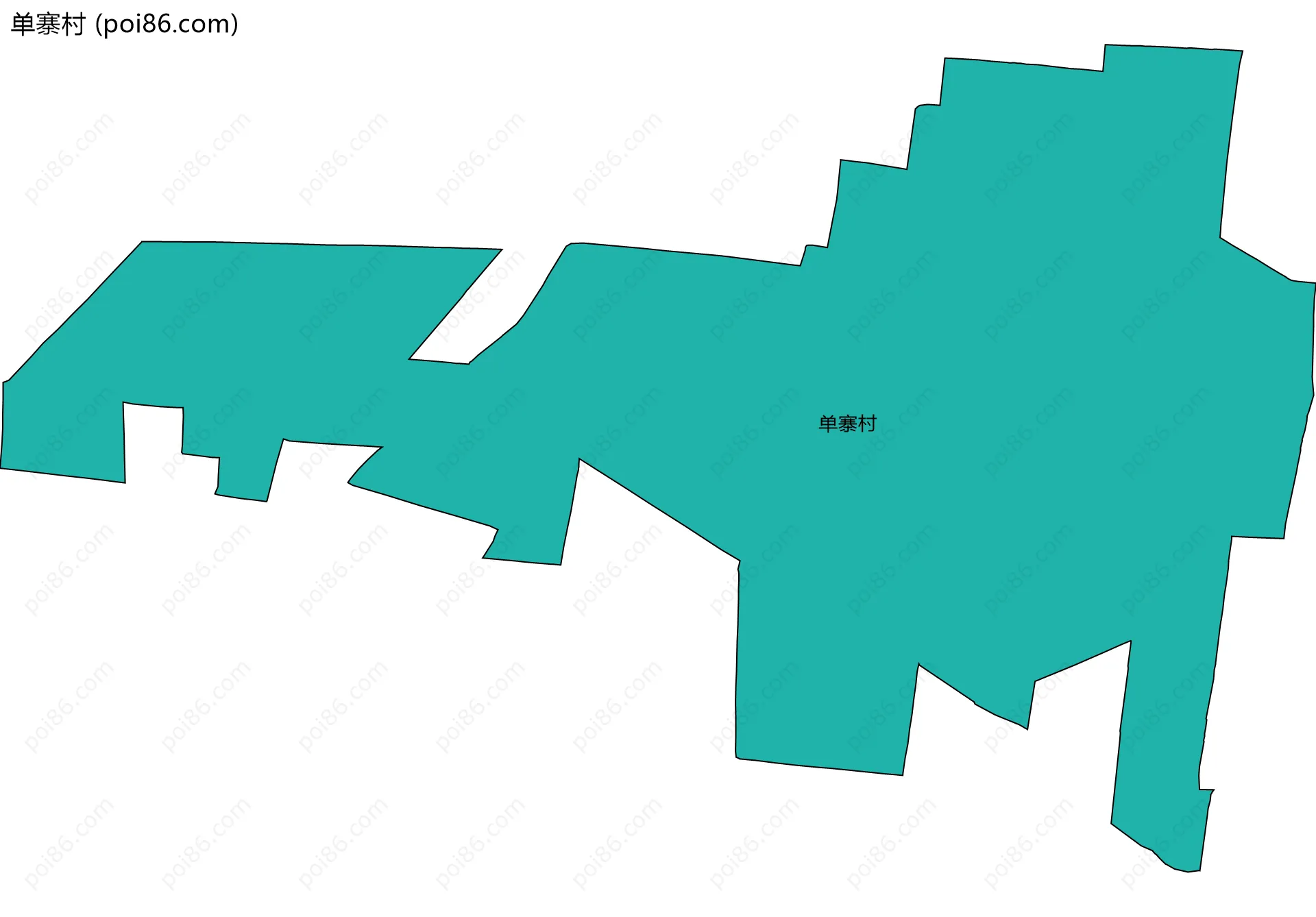 单寨村边界地图