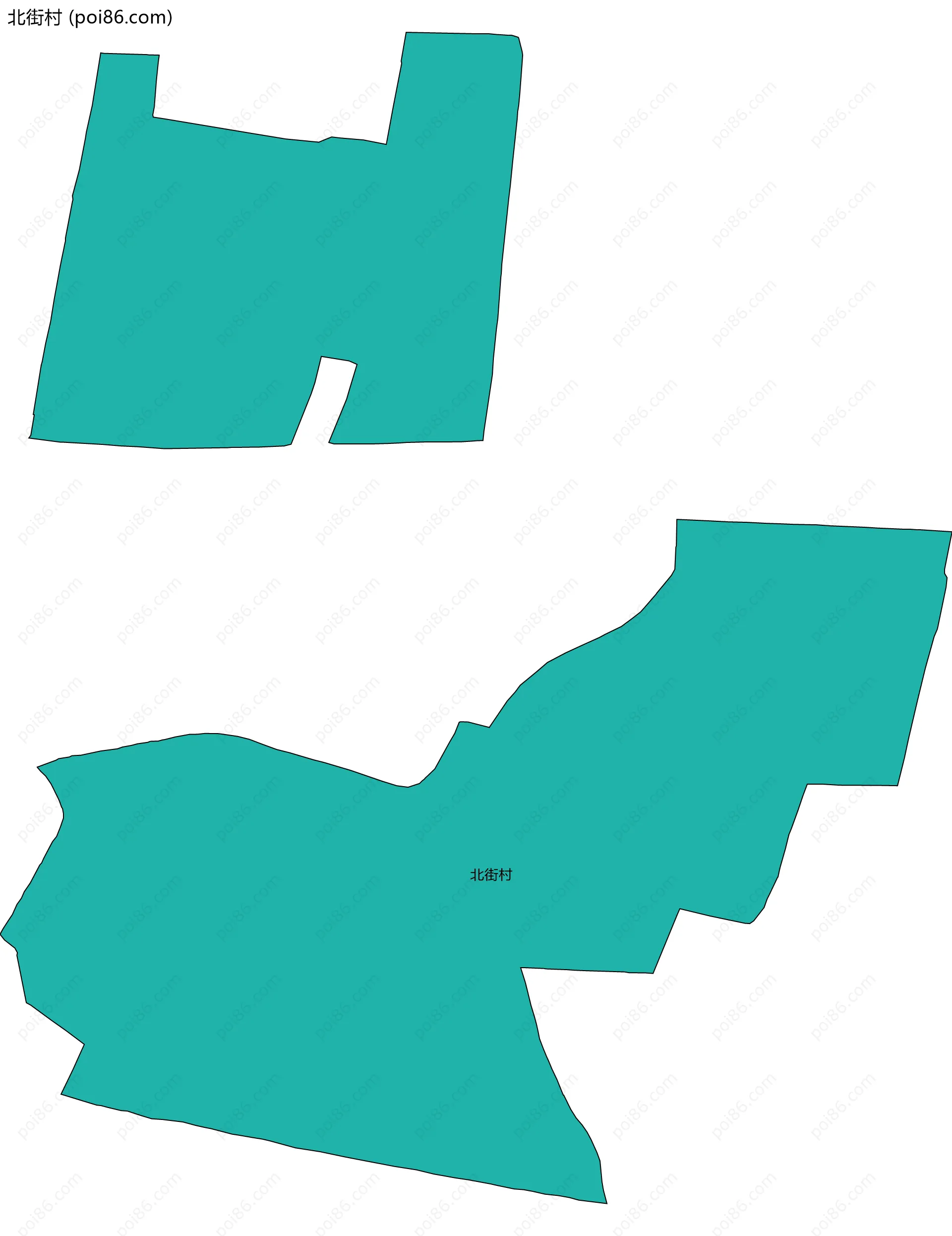 北街村边界地图