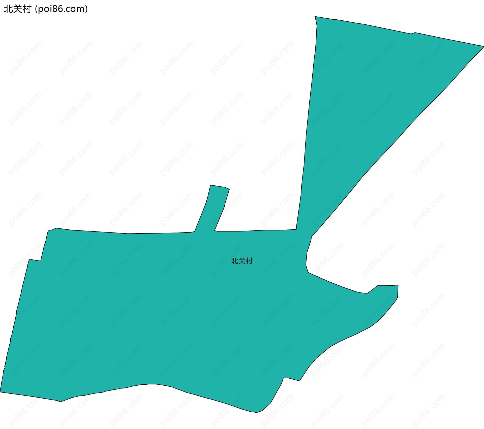 北关村边界地图