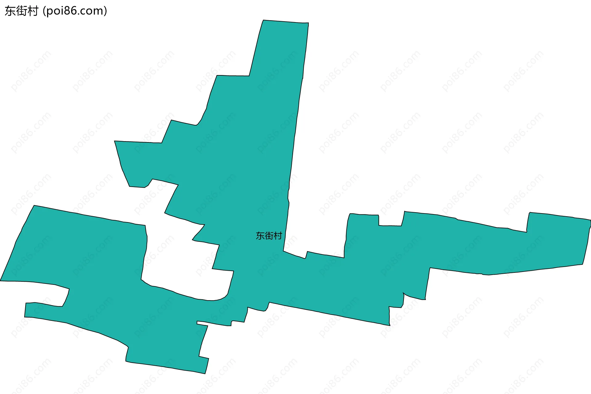 东街村边界地图