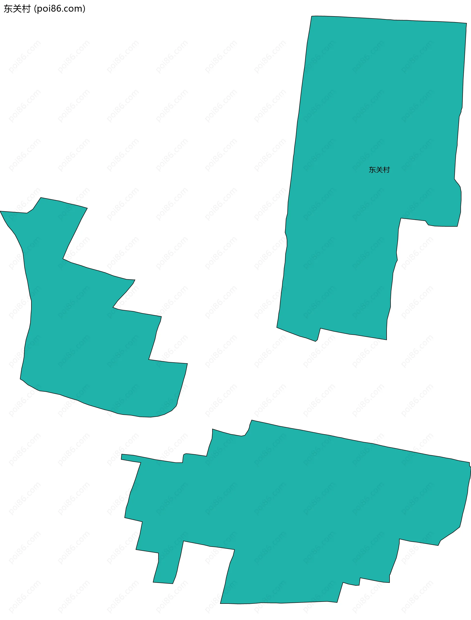 东关村边界地图