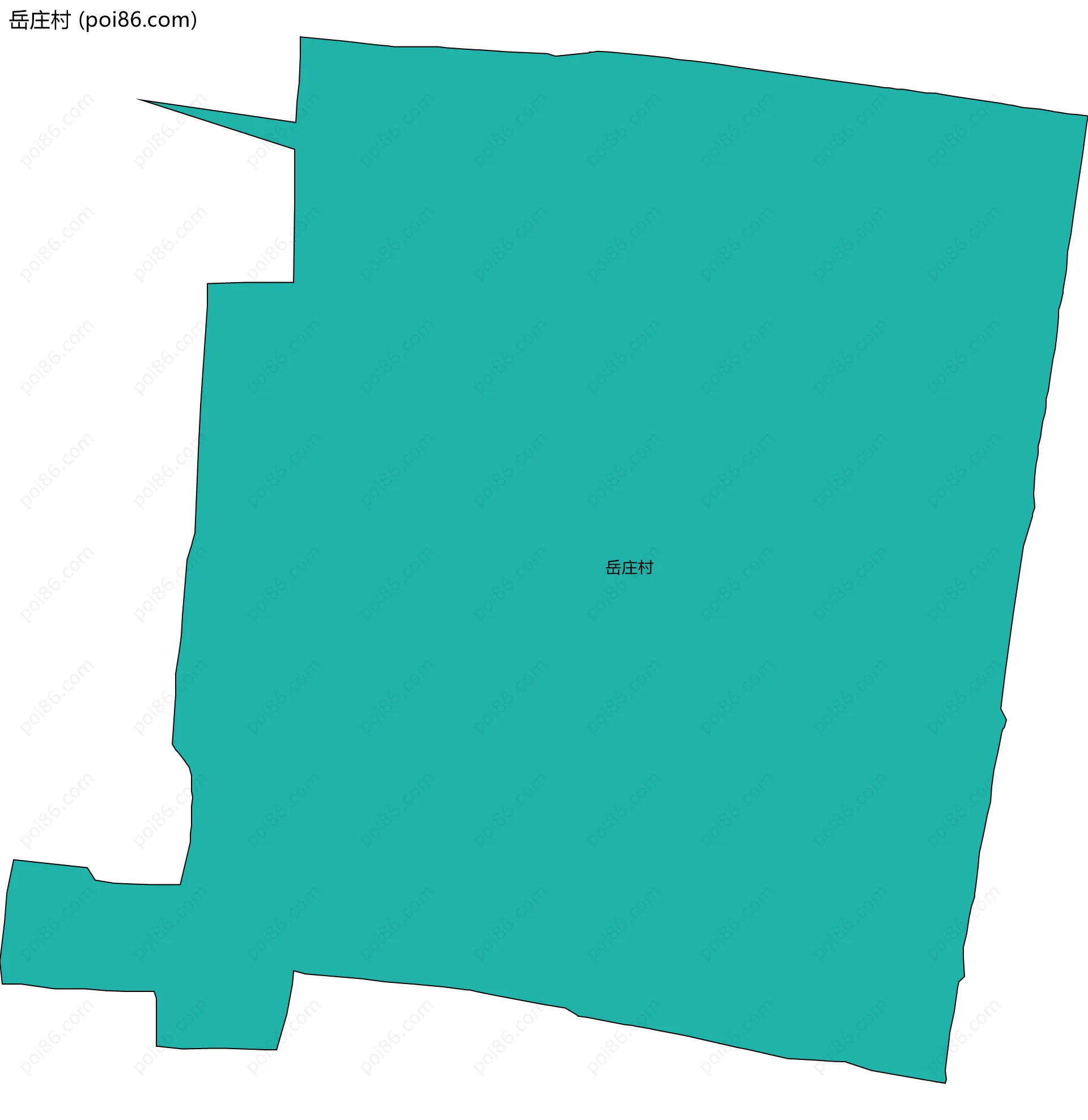 岳庄村边界地图