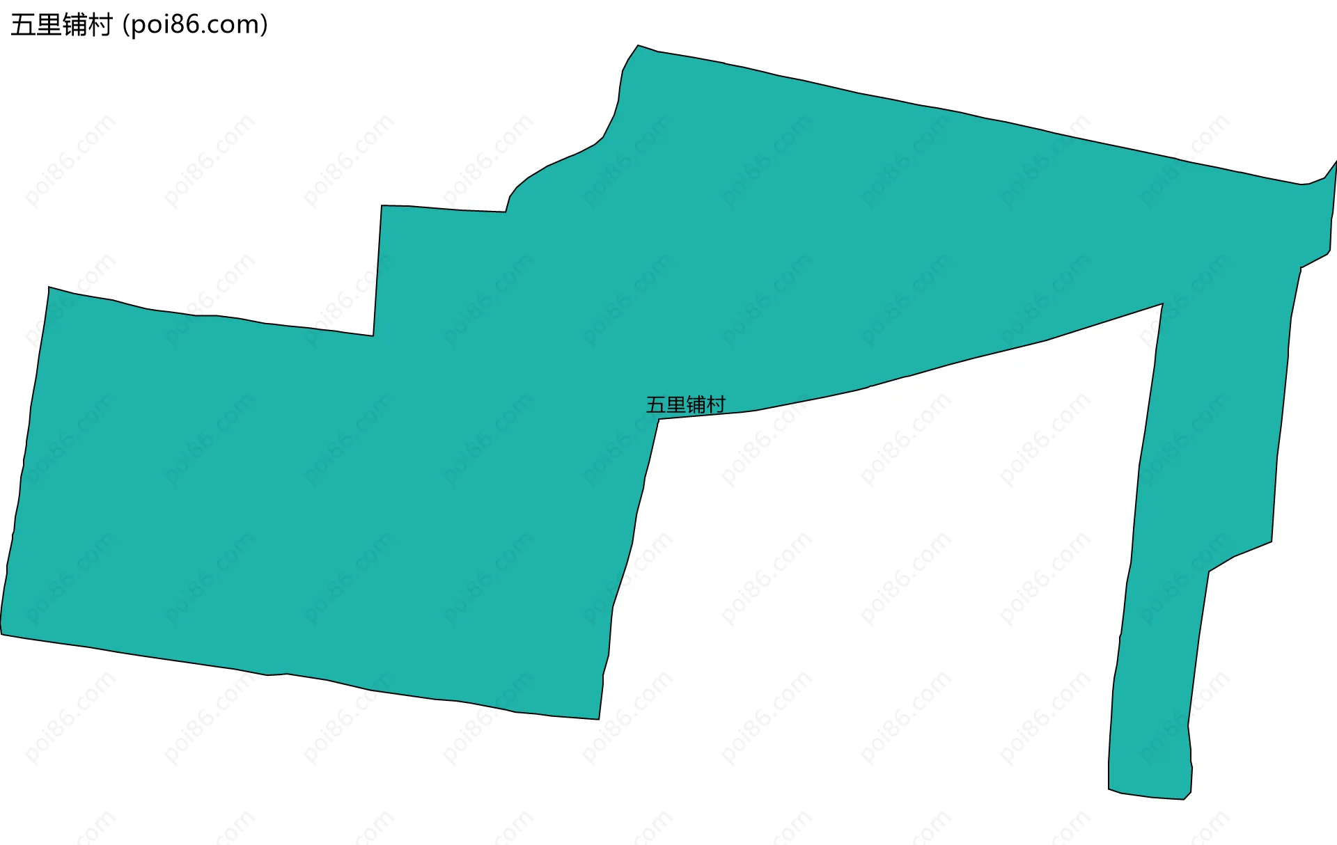 五里铺村边界地图