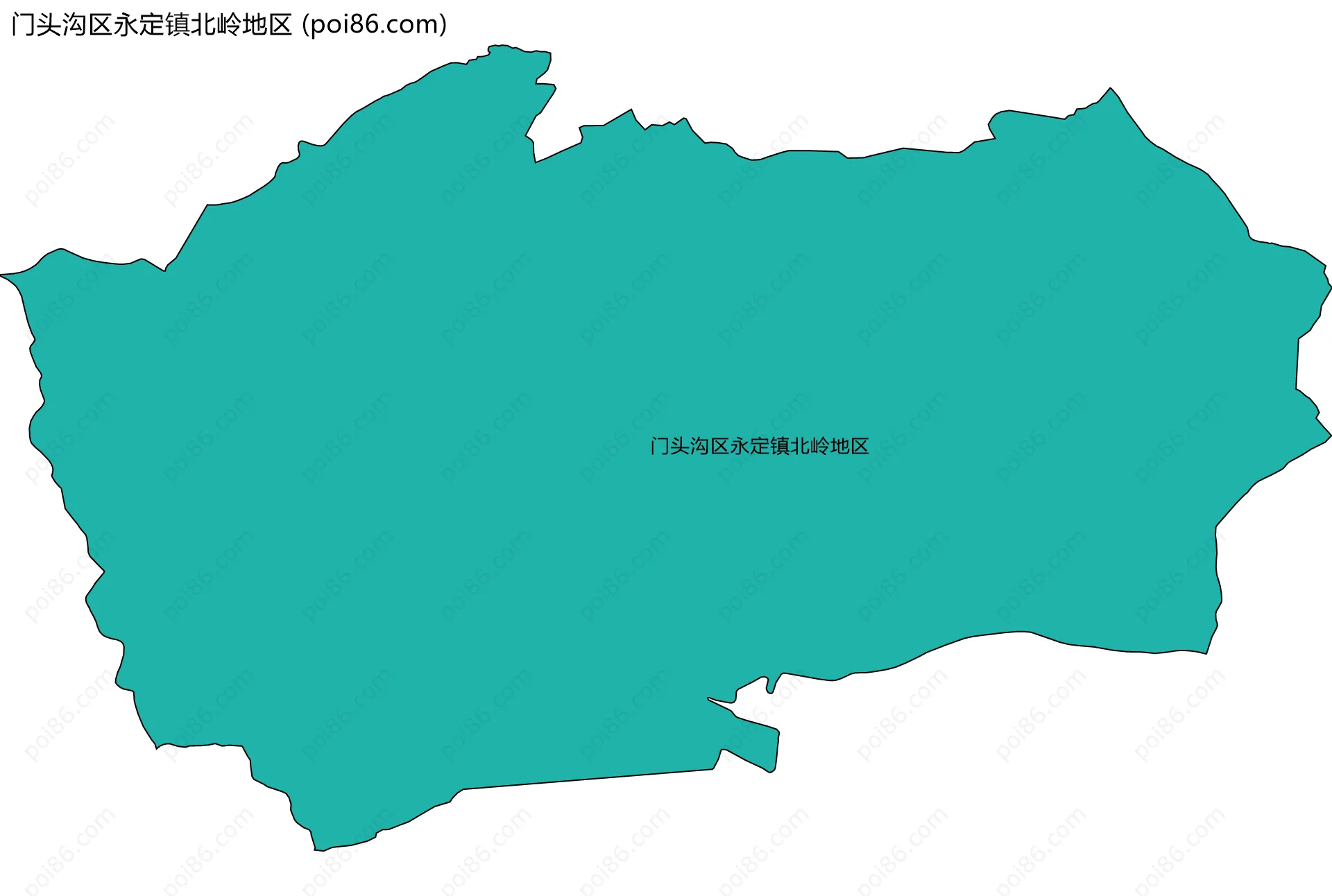 门头沟区永定镇北岭地区边界地图
