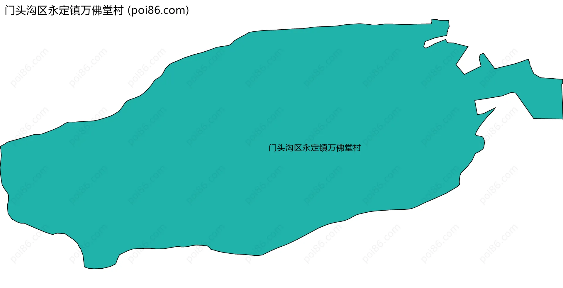门头沟区永定镇万佛堂村边界地图