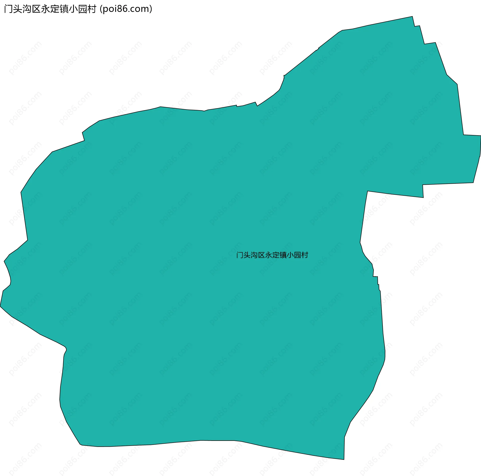 门头沟区永定镇小园村边界地图